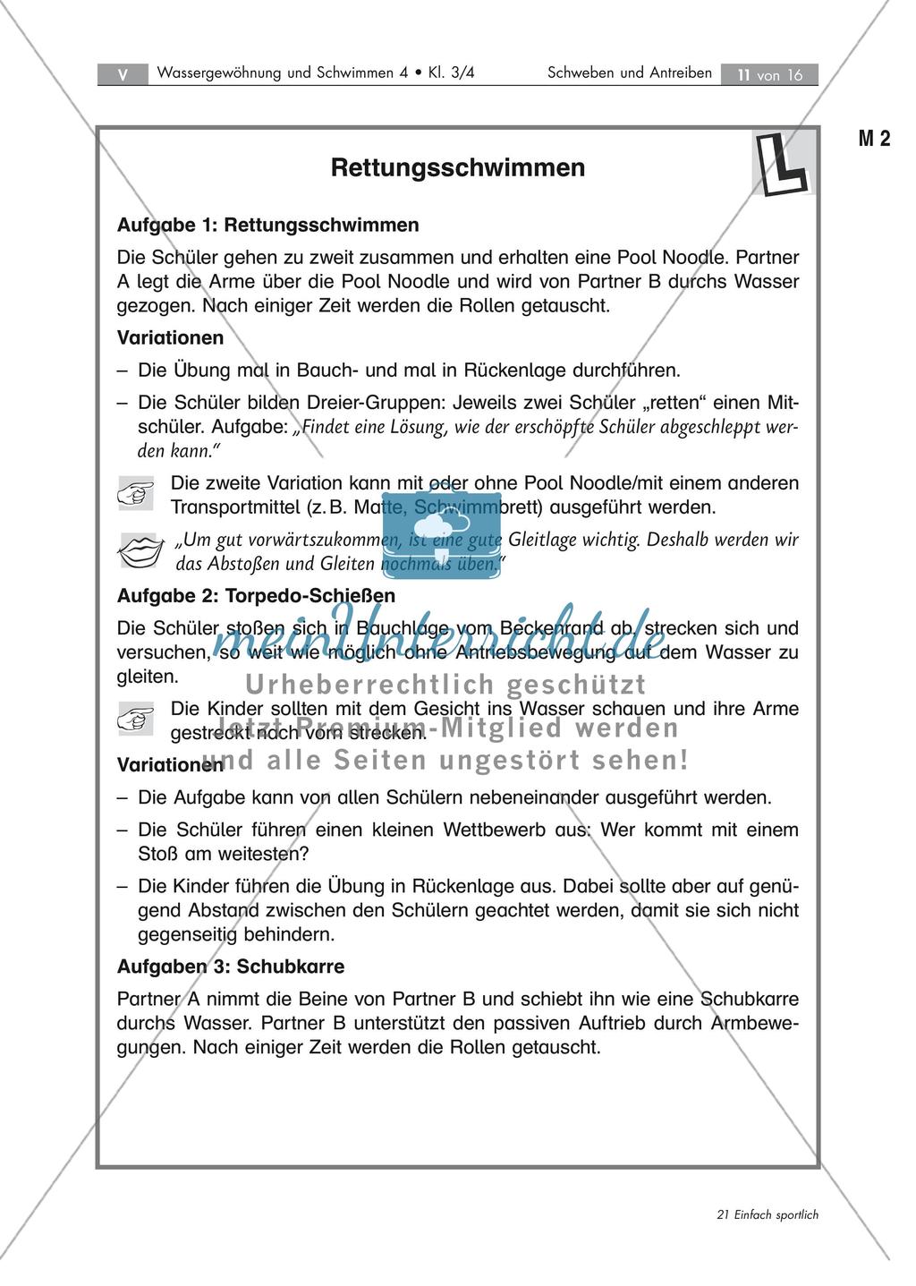 Hinführung zur Grundform des Kraulschwimmens Preview 11