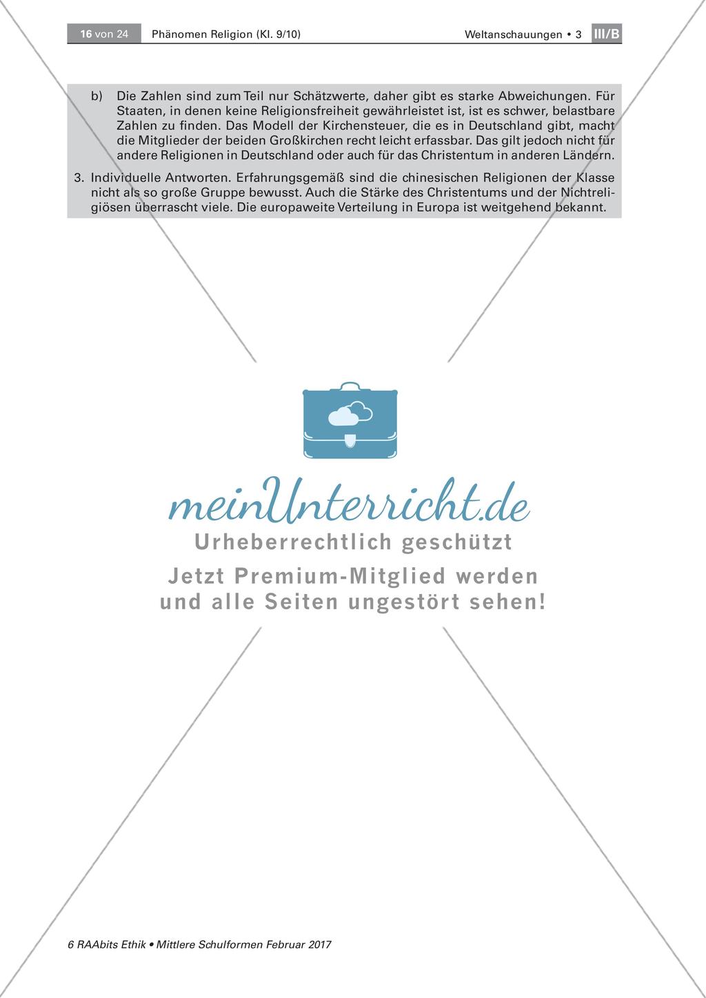 Religionen in Deutschland, Europa und der Welt Preview 4