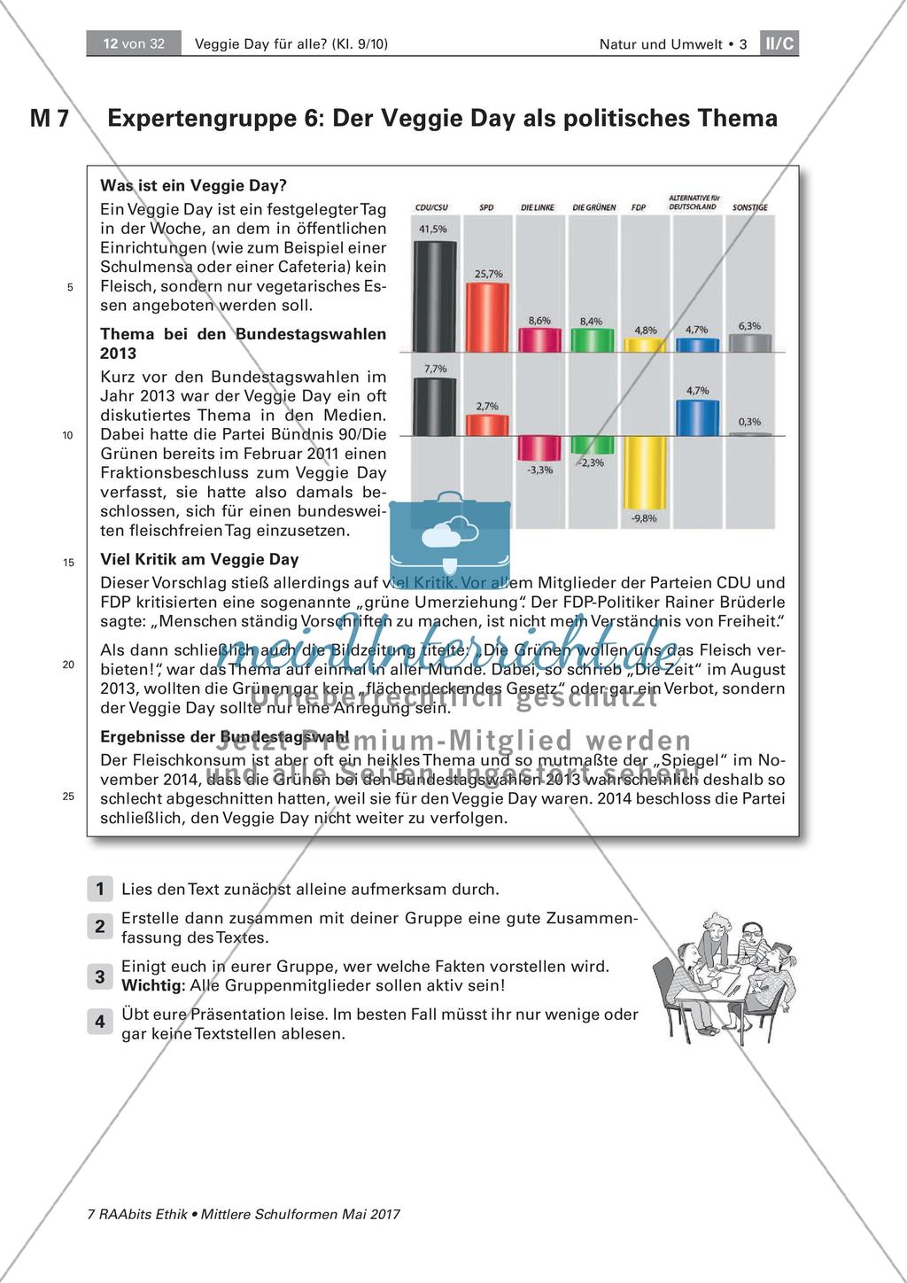 Grundlegende Informationen zum Veggie Day und Fleischkonsum Preview 7