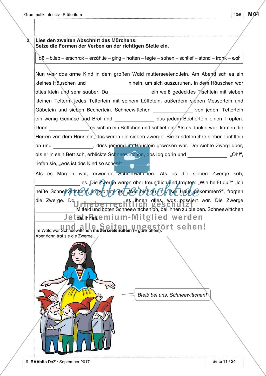 Verben im Präteritum Preview 11
