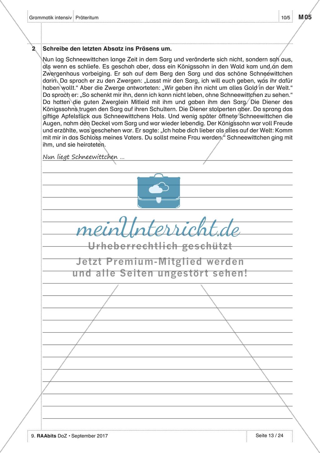 Verben im Präteritum Preview 13