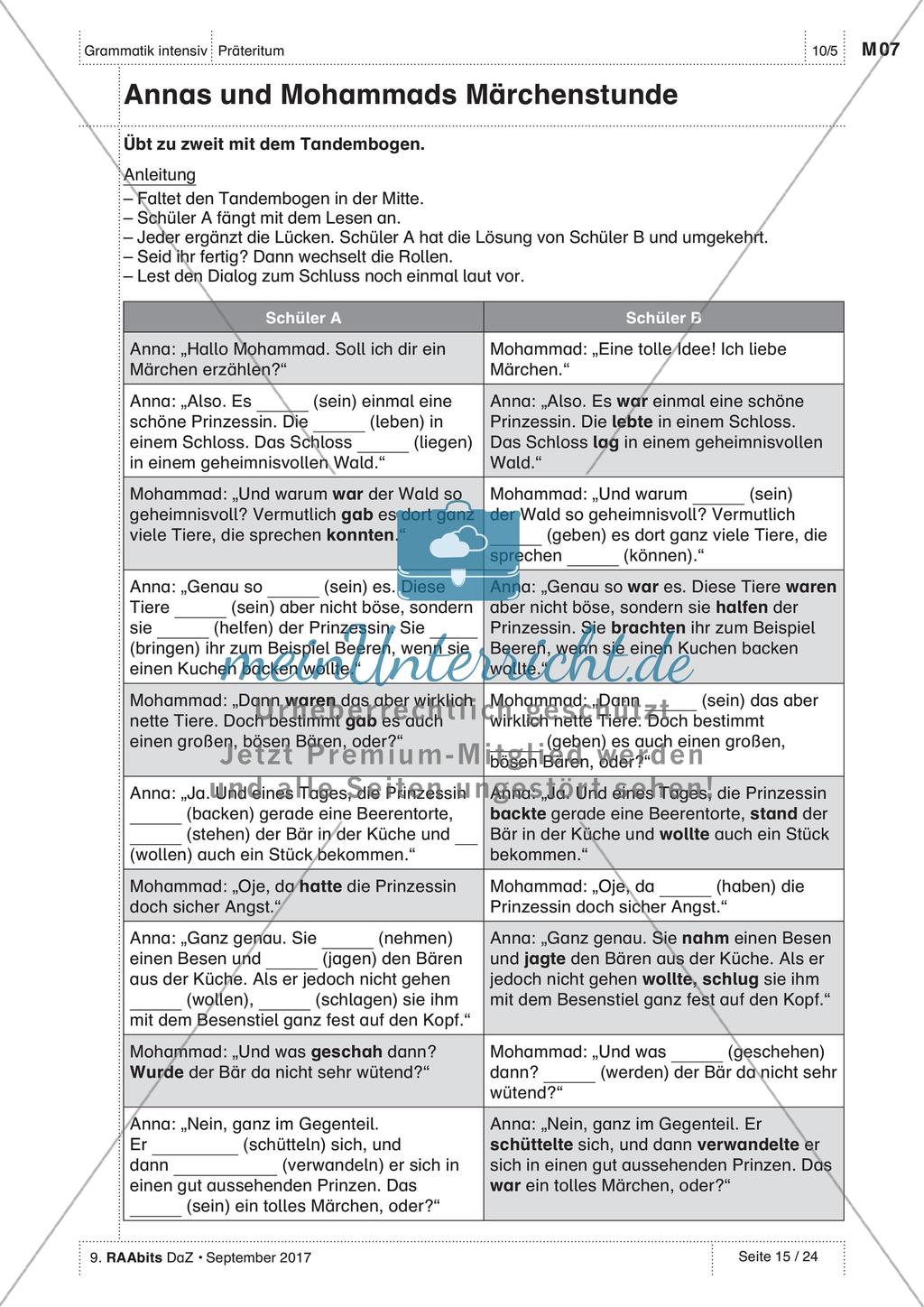 Verben im Präteritum Preview 15