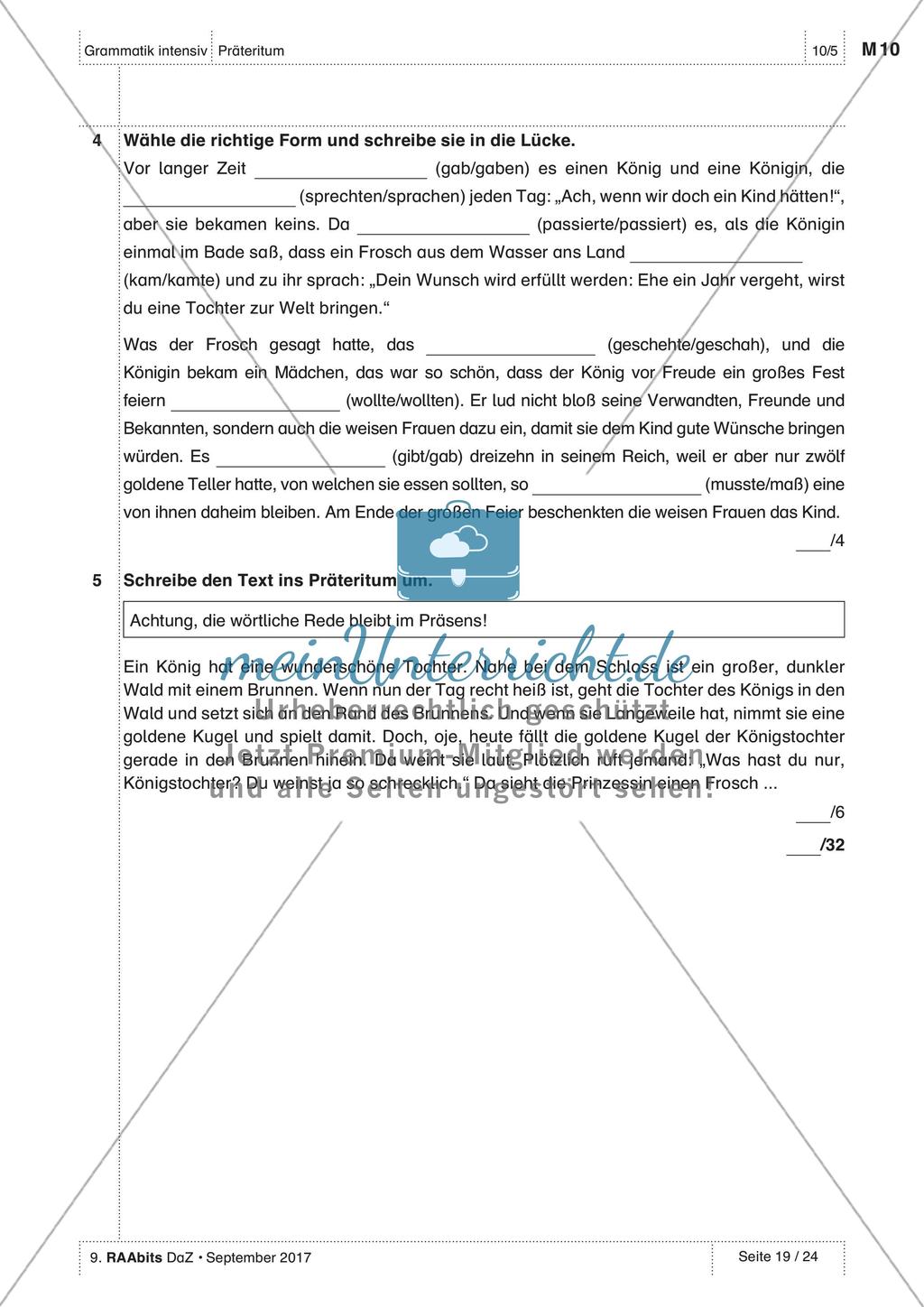 Verben im Präteritum Preview 19
