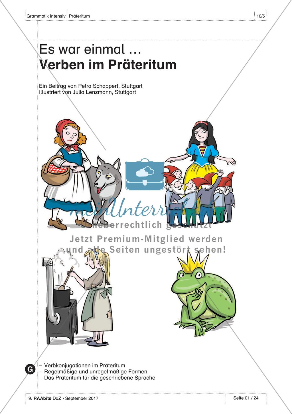 Verben im Präteritum Preview 1