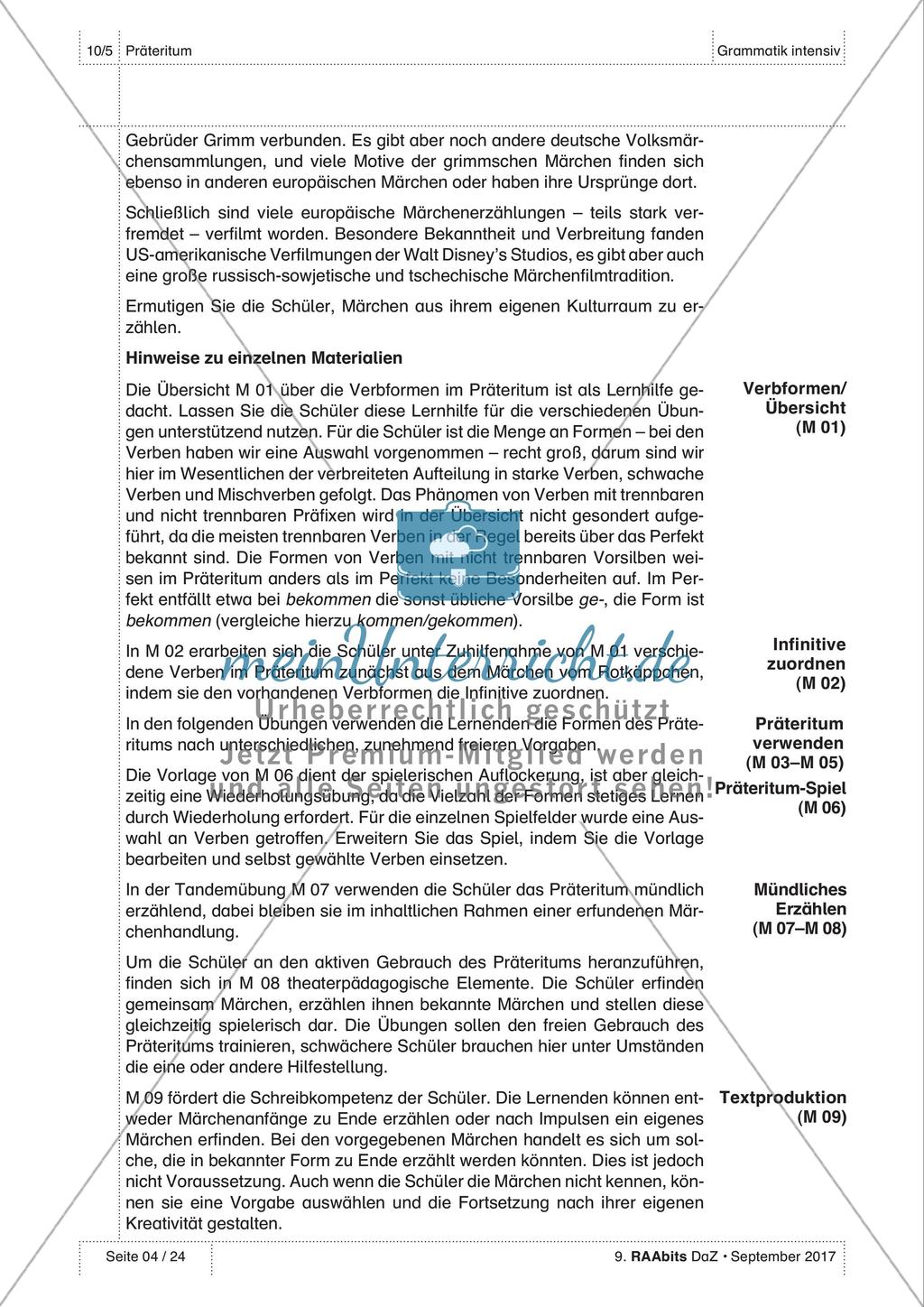 Verben im Präteritum Preview 4