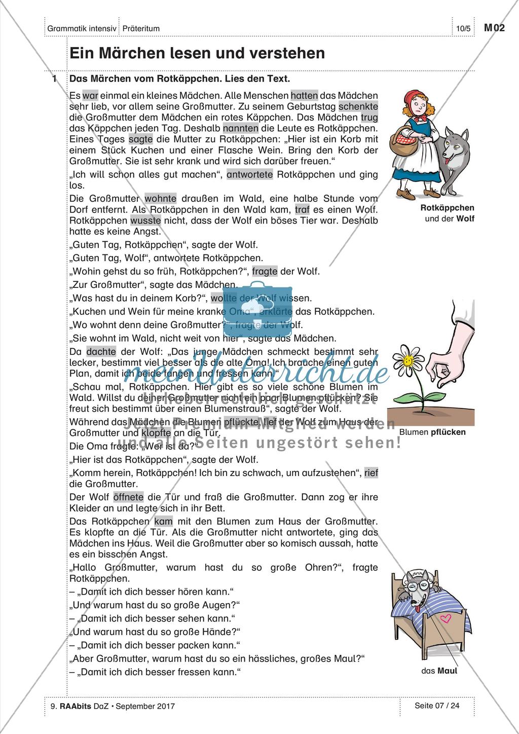 Verben im Präteritum Preview 7