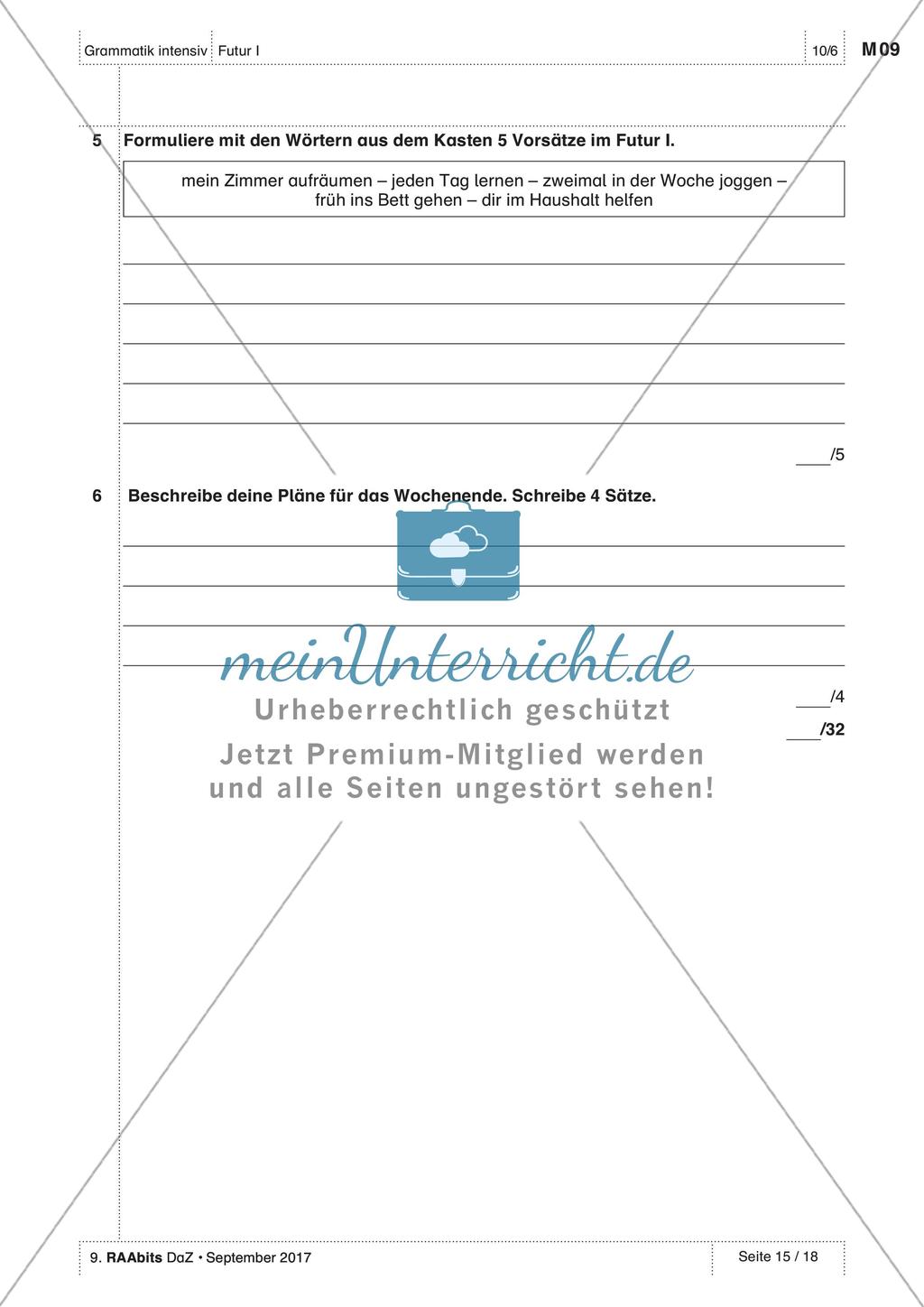 Verben im Futur I Preview 15