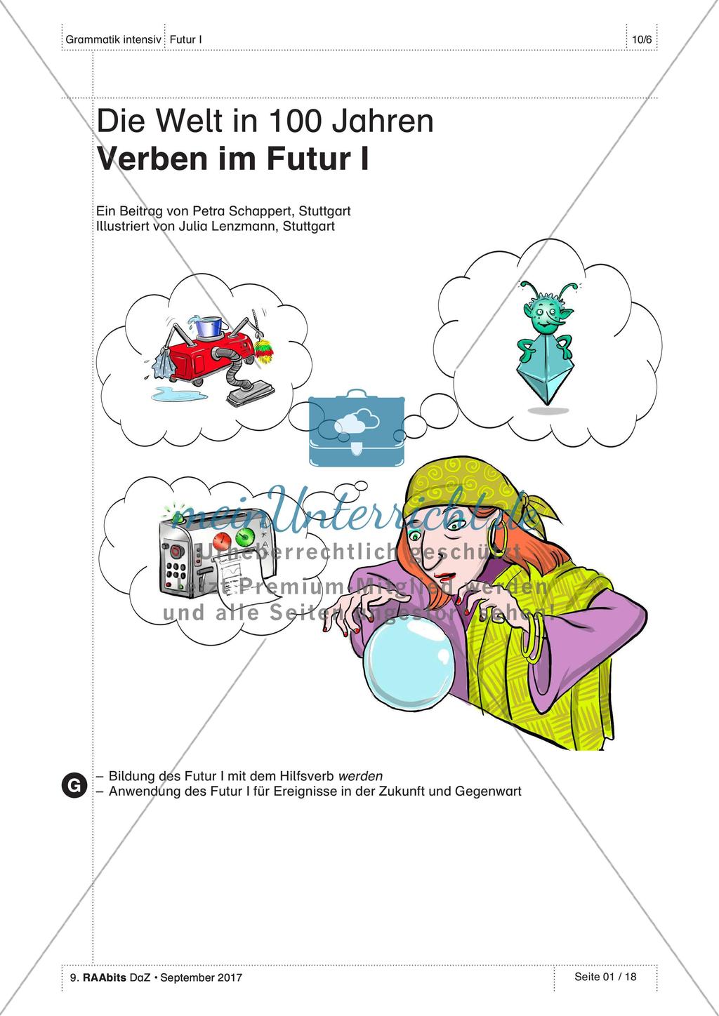 Verben im Futur I Preview 1
