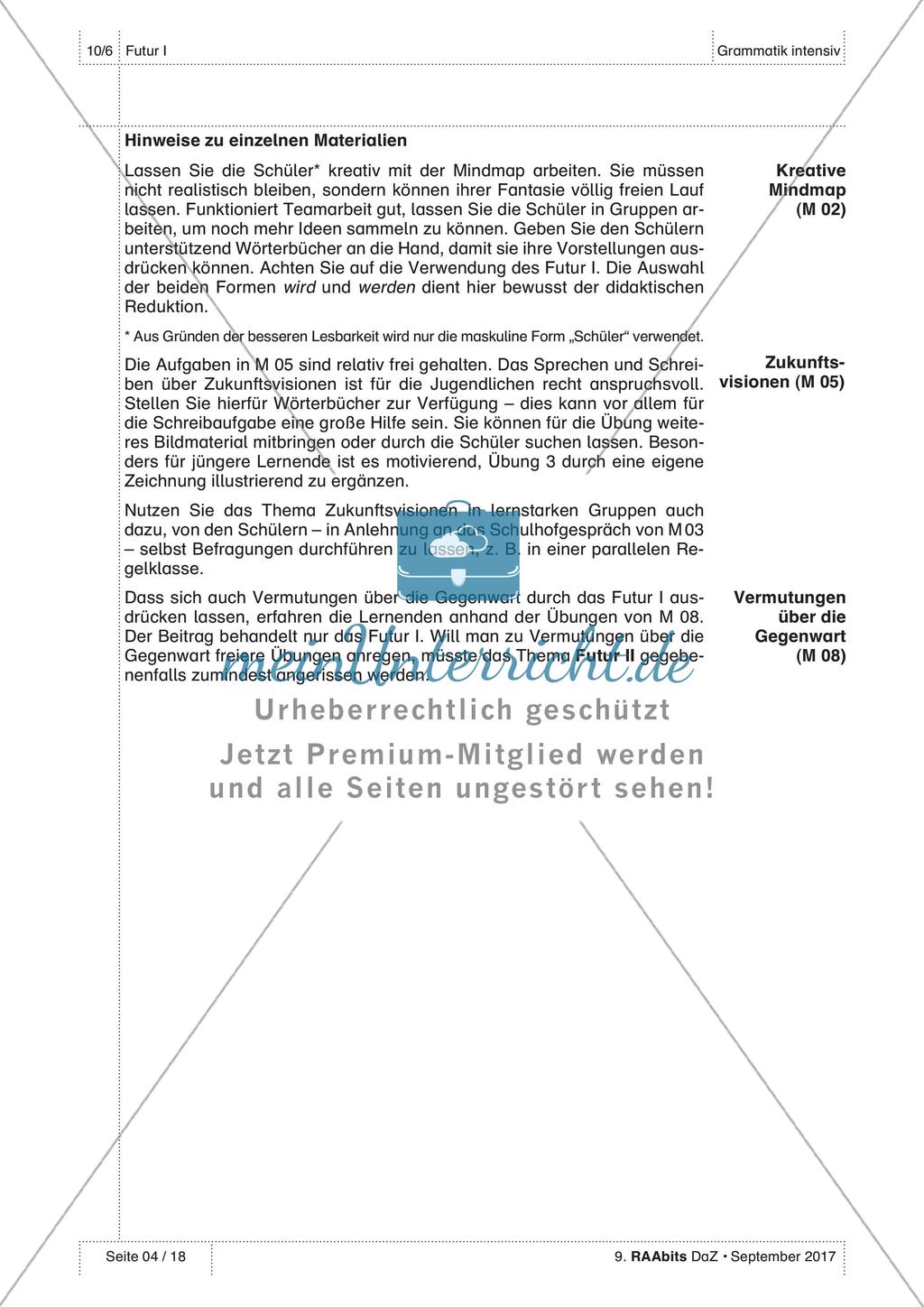 Verben im Futur I Preview 4