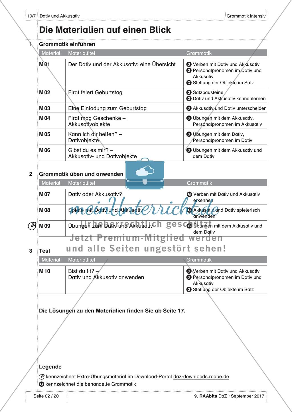 Anwendung von Dativ und Akkusativ Preview 2