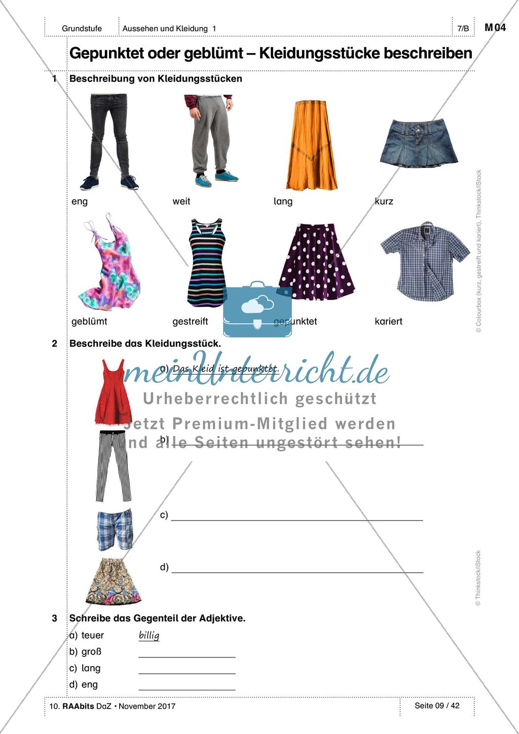 Kleidungsstücke benennen und kaufen: Wortschatz einführen Preview 4