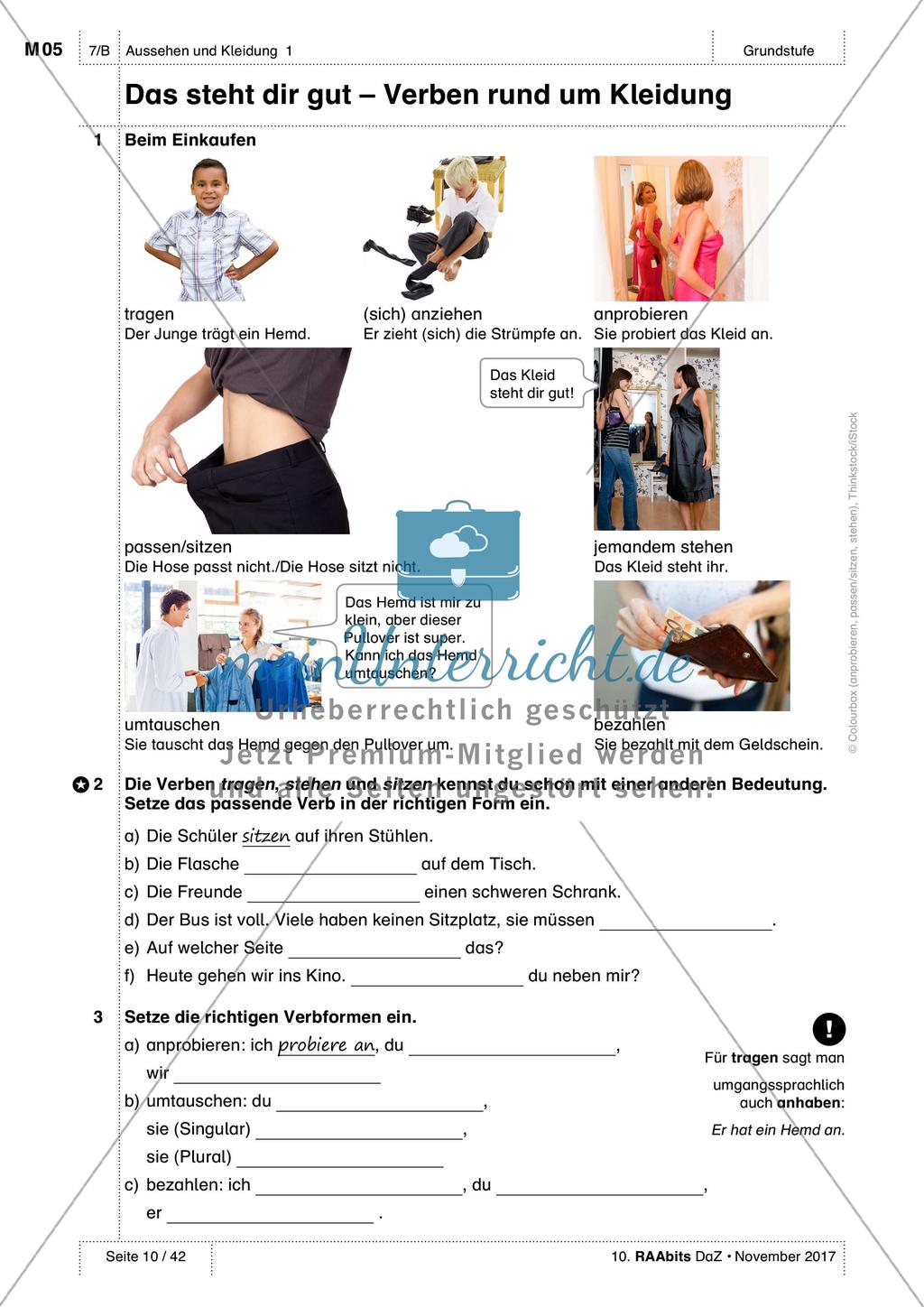 Kleidungsstücke benennen und kaufen: Wortschatz einführen Preview 5