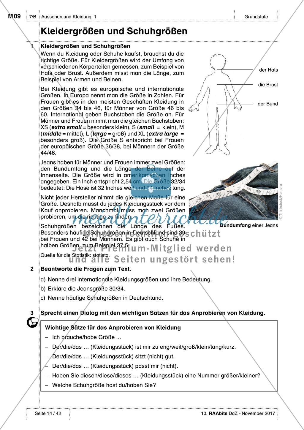 Kleidungsstücke benennen und kaufen: Wortschatz üben und anwenden Preview 3