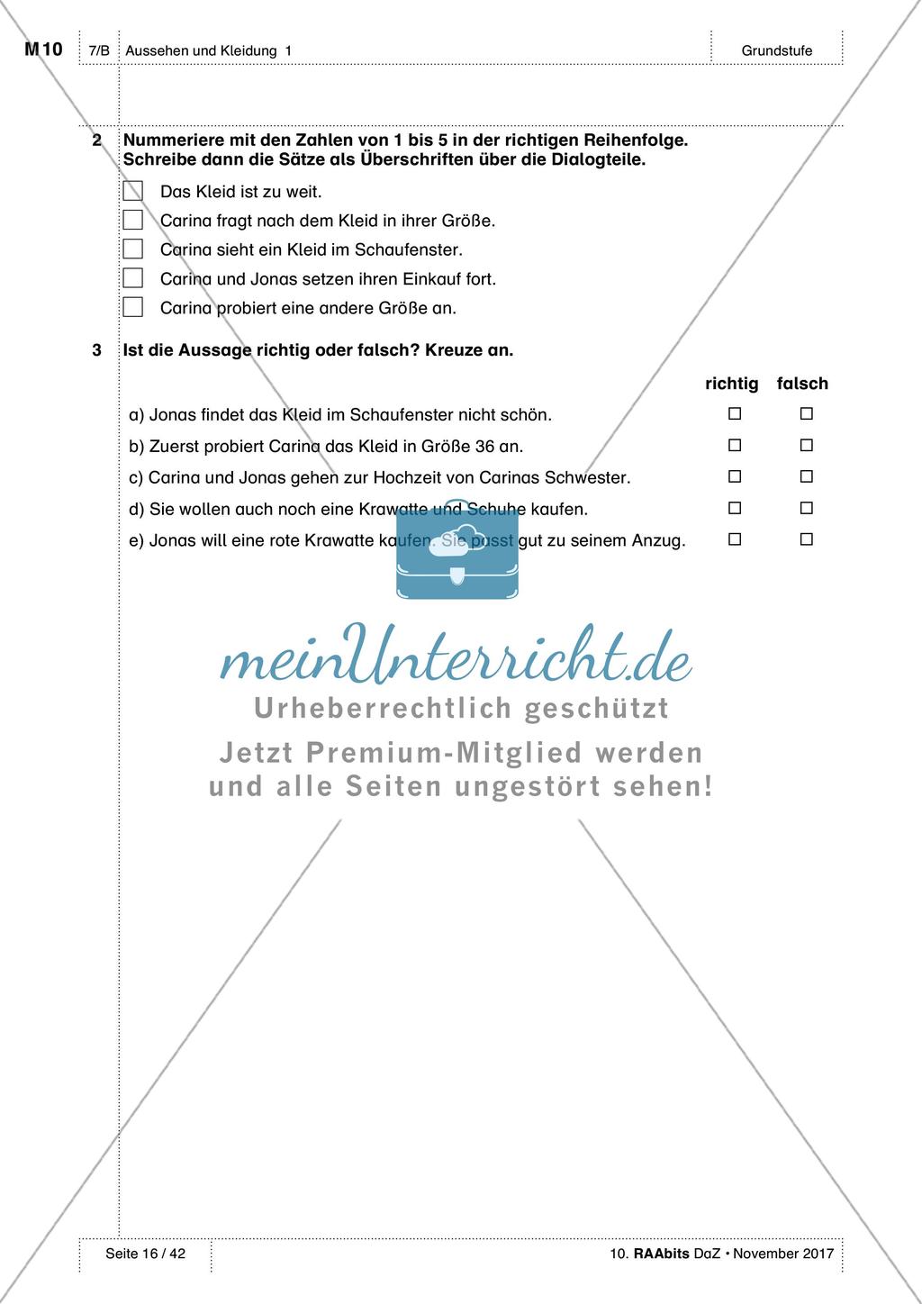 Kleidungsstücke benennen und kaufen: Wortschatz üben und anwenden Preview 5