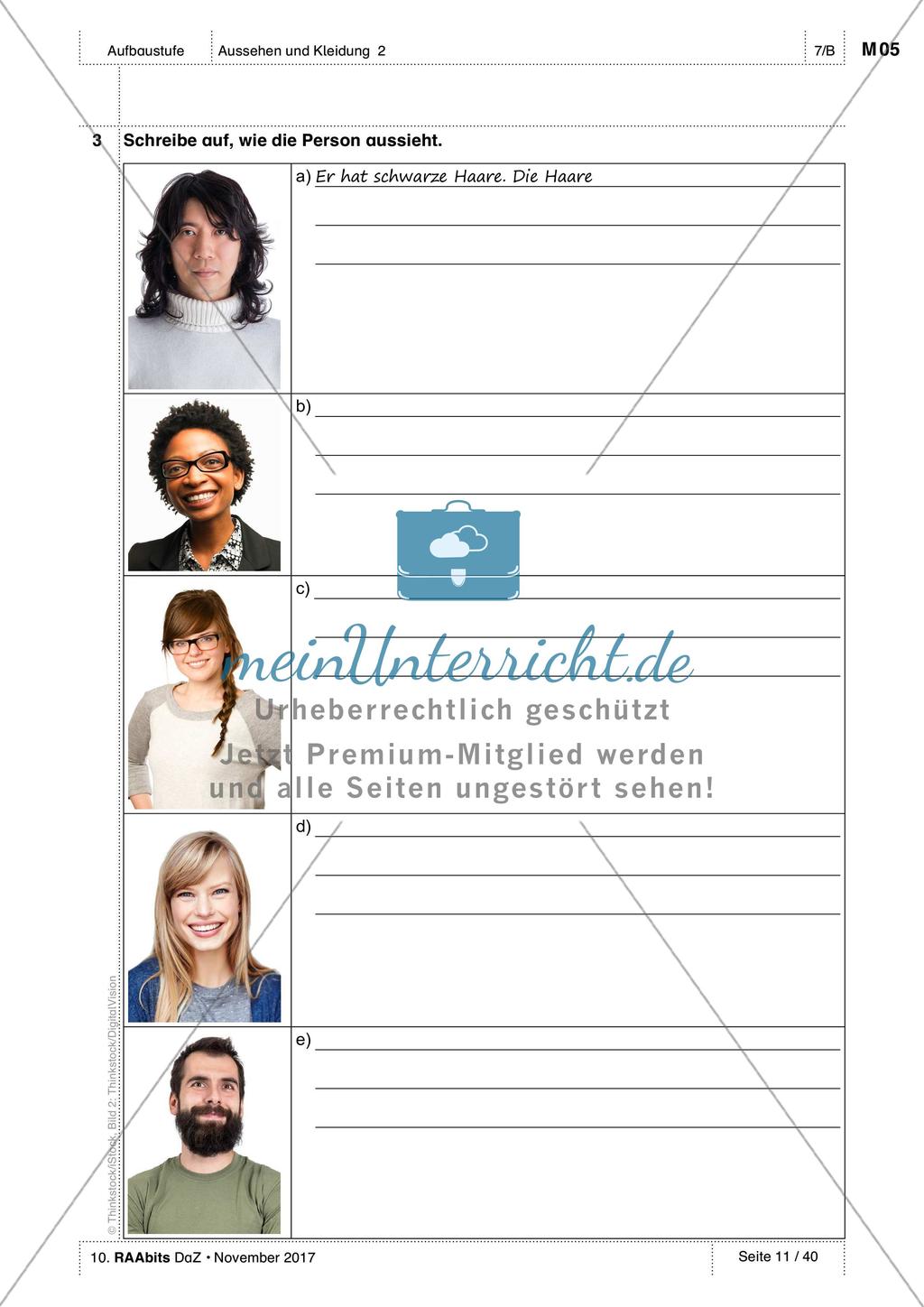 Das Aussehen von Personen beschreiben: Wortschatz einführen Preview 6