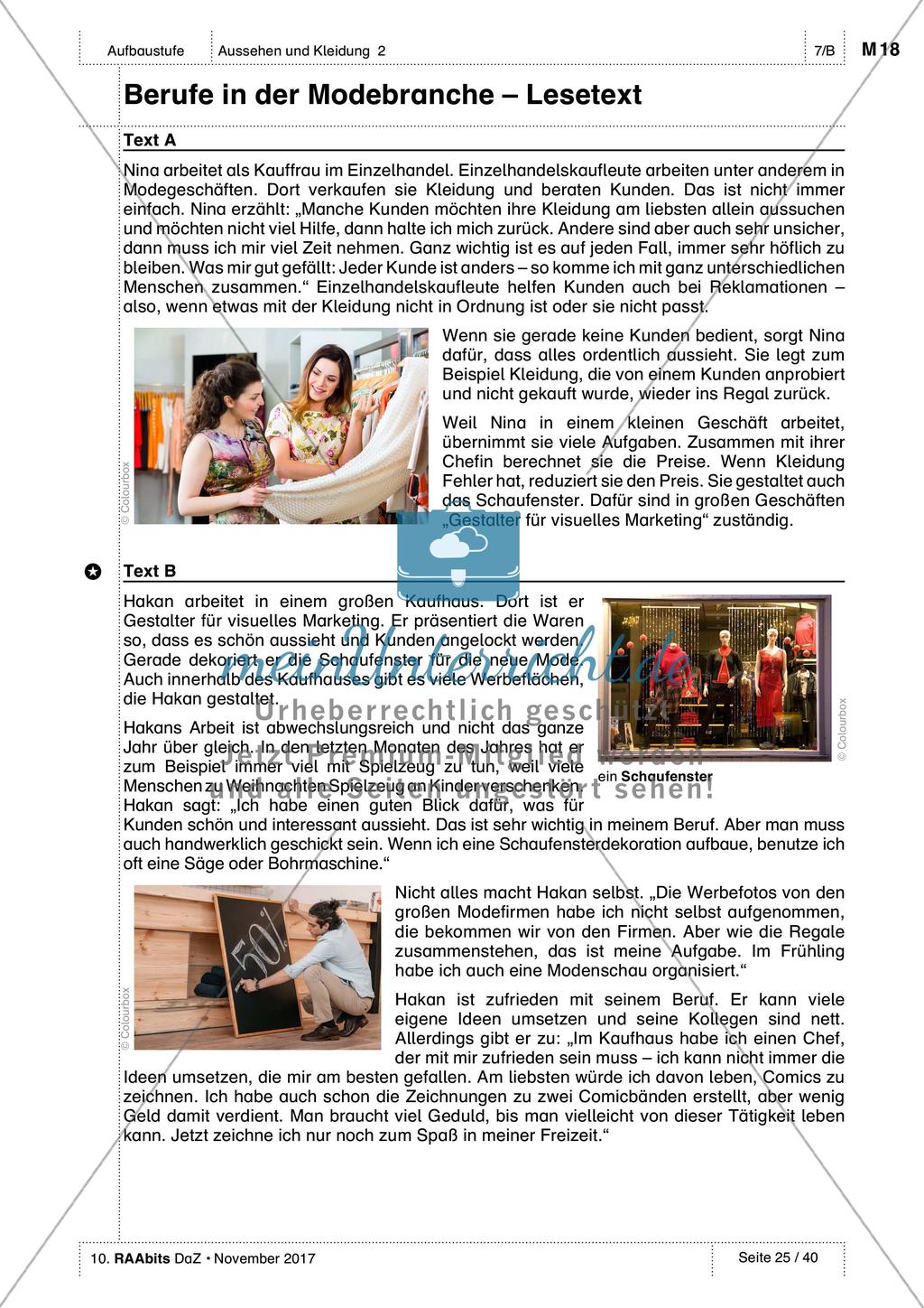 Das Aussehen von Personen beschreiben: Anwendung und Übung von Wortschatz Preview 14