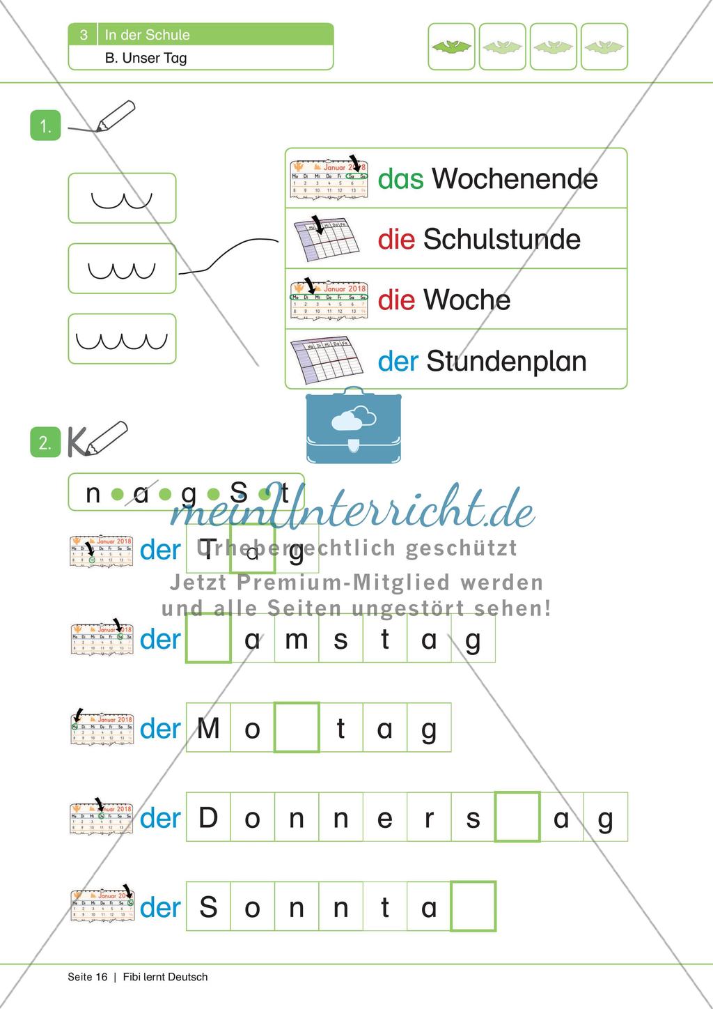 Unser Tag: Material Niveaustufe 1 Preview 2