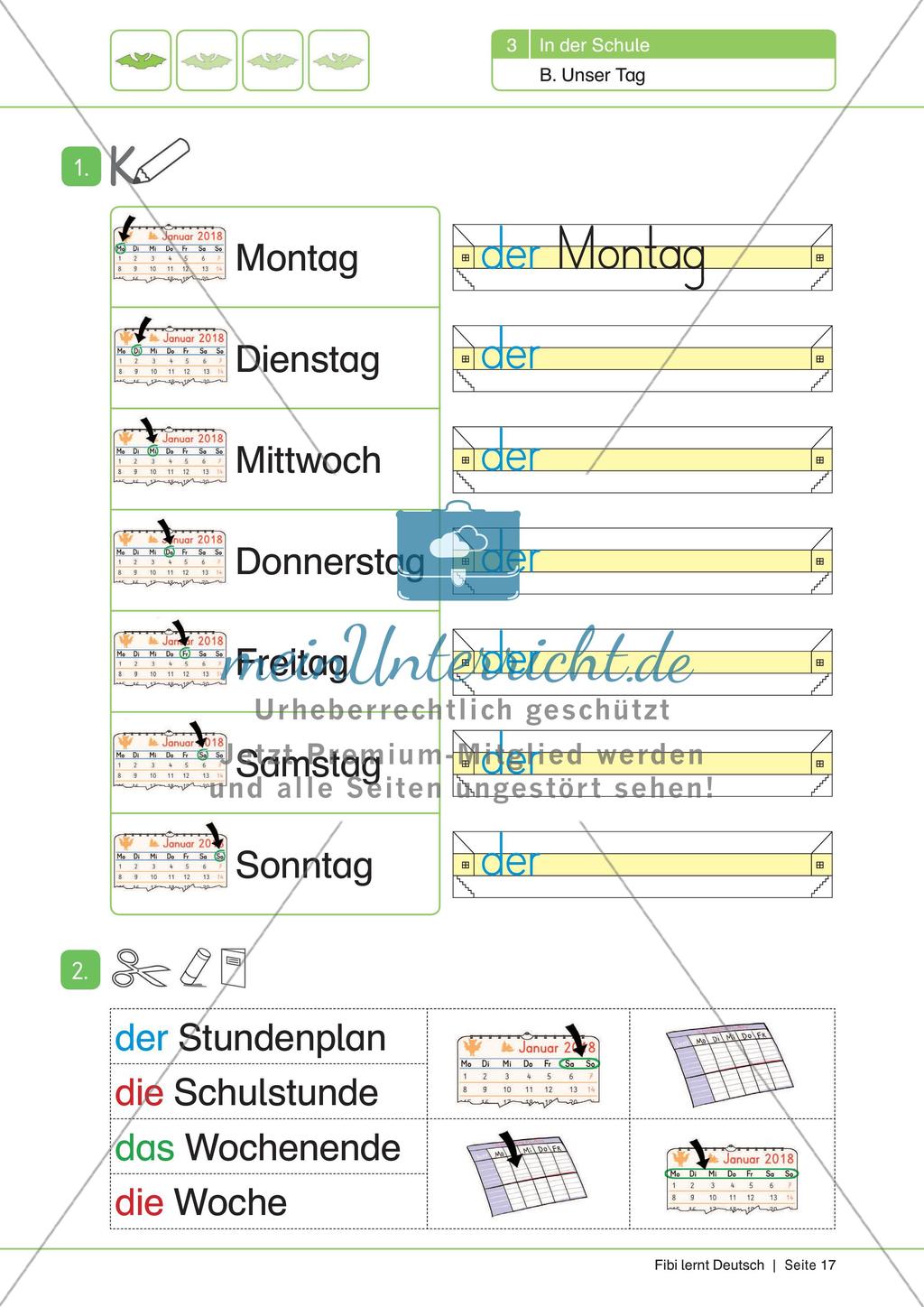 Unser Tag: Material Niveaustufe 1 Preview 3
