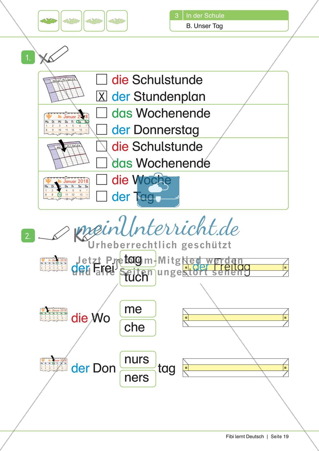 Unser Tag: Material Niveaustufe 1 Preview 5