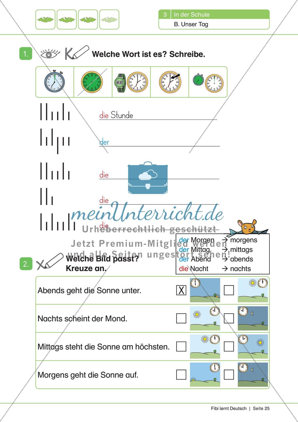 Unser Tag: Niveaustufe 3 Preview 1