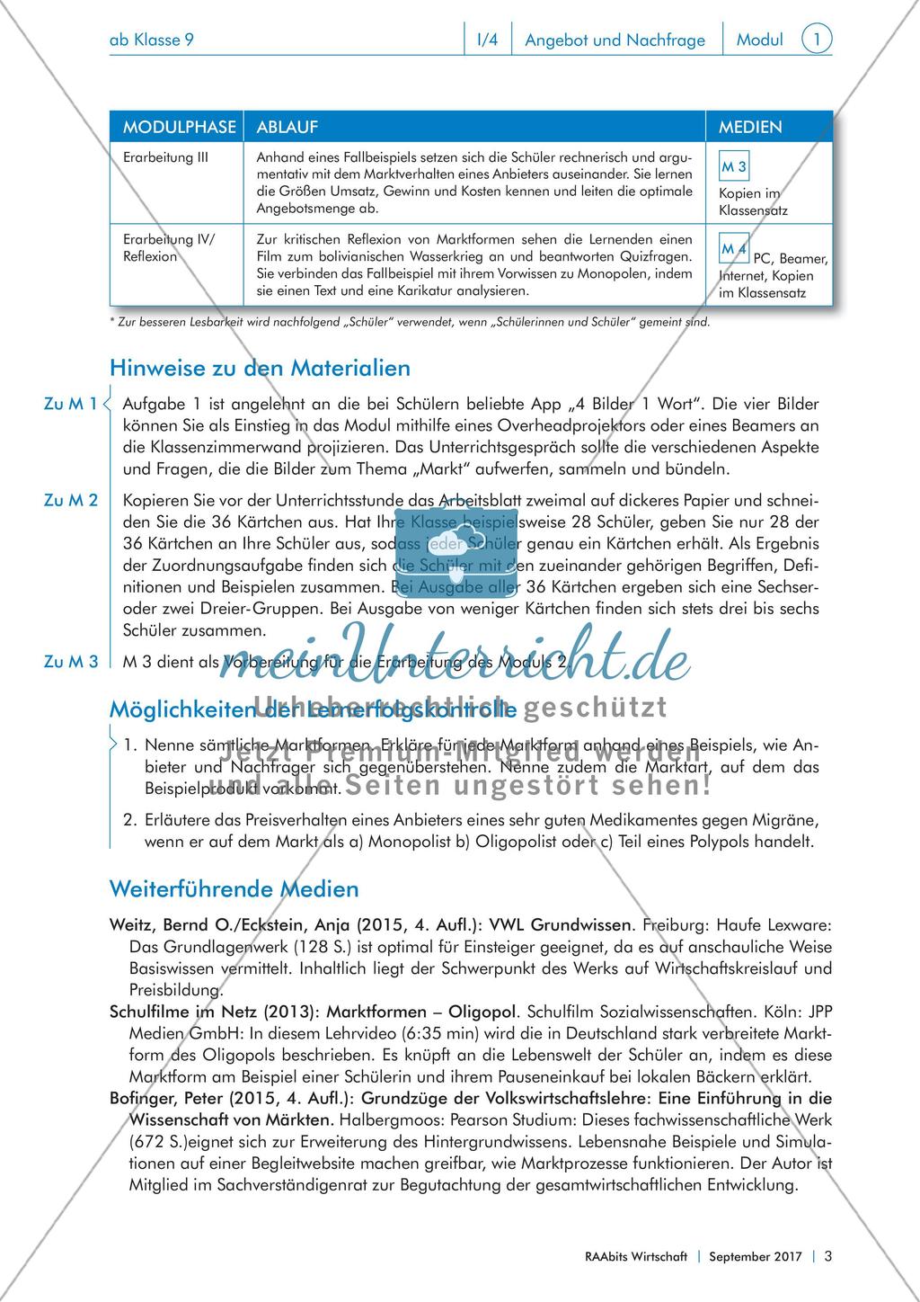 Marktarten, Marktformen und ihre gesellschaftlichen Folgen Preview 2