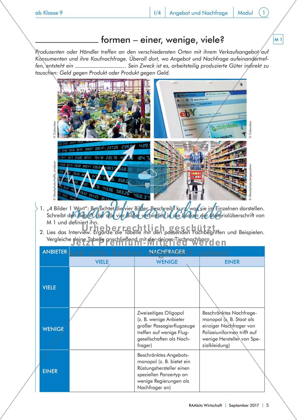 Marktarten, Marktformen und ihre gesellschaftlichen Folgen Preview 4