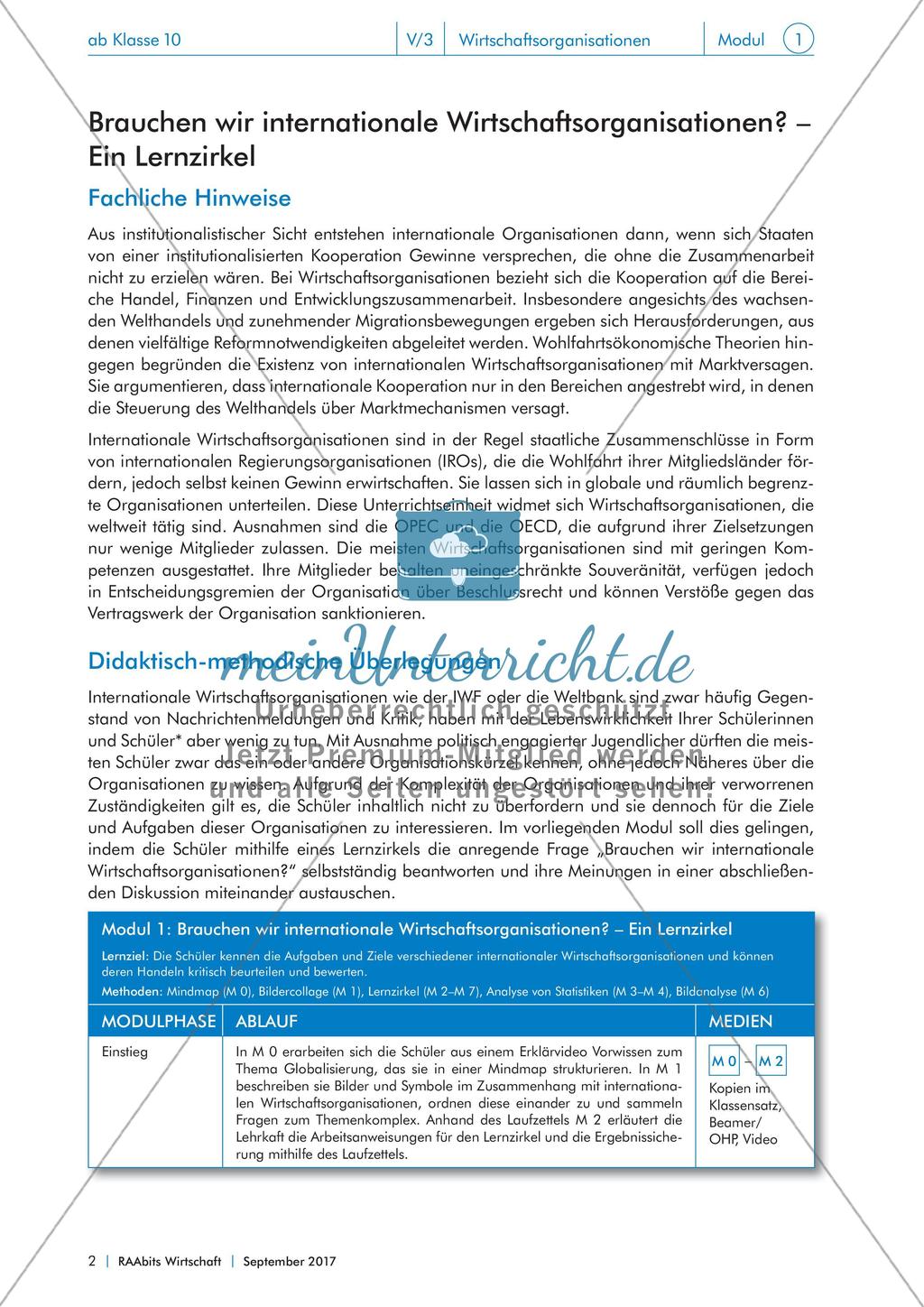 Von IWF bis WTO: internationale Wirtschaftsorganisationen im Fokus Preview 2