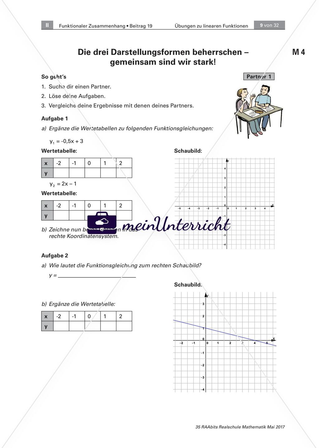 Lineare Funktionen: Aufbau und Stärkung von Grudwissen und -fertigkeiten Preview 5
