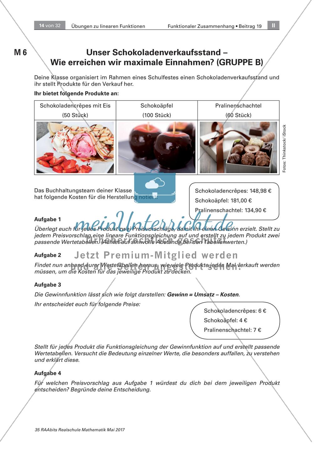 Lineare Funktionen: Kooperatives Lernen Preview 2