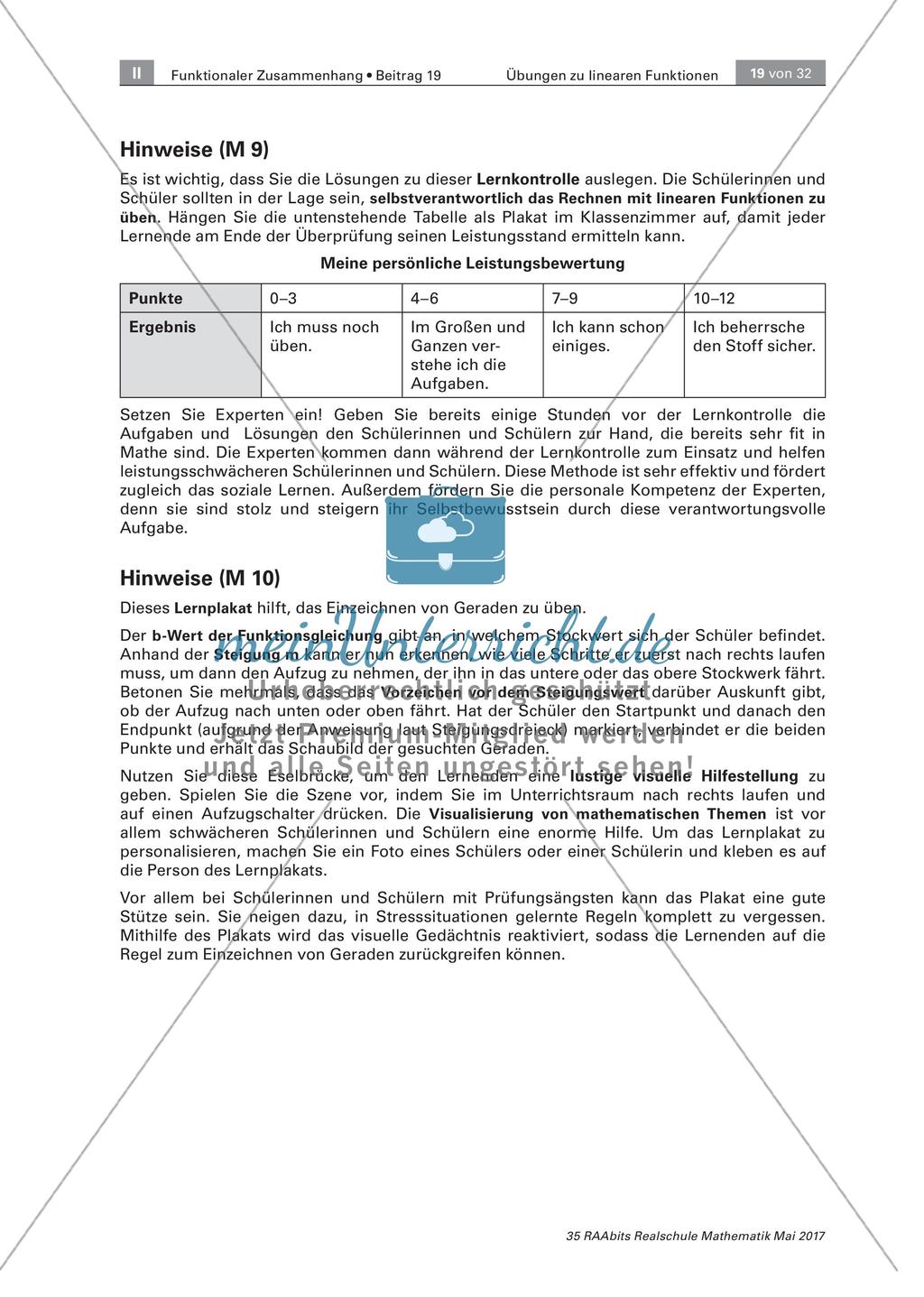 Lineare Funktionen: Kooperatives Lernen Preview 7