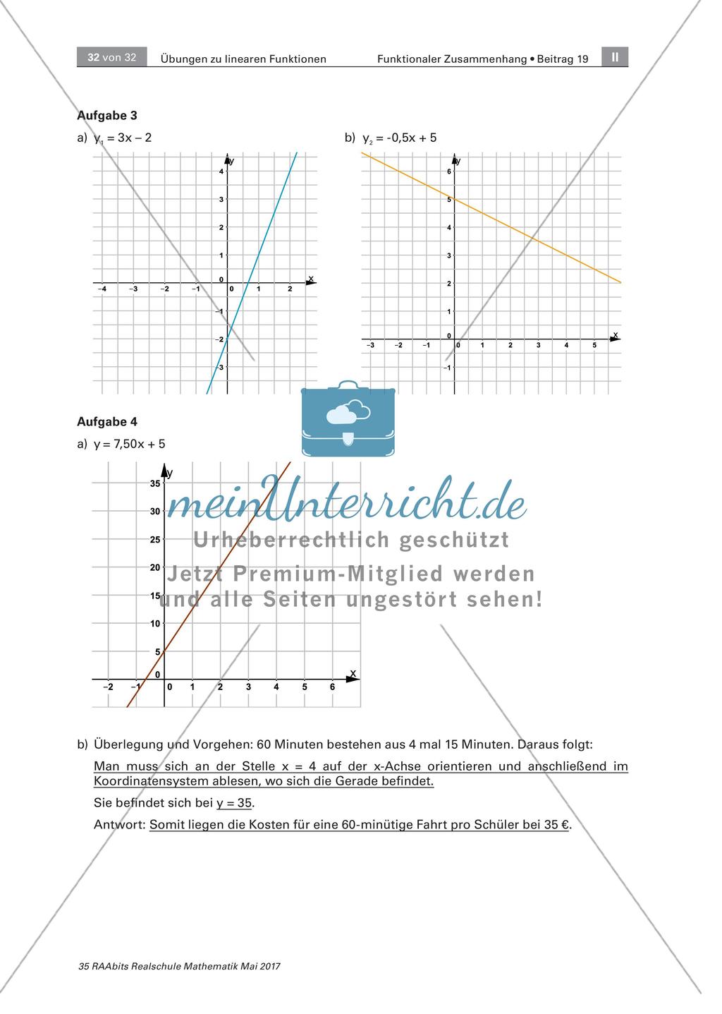 Lineare Funktionen: Lösungen Preview 13