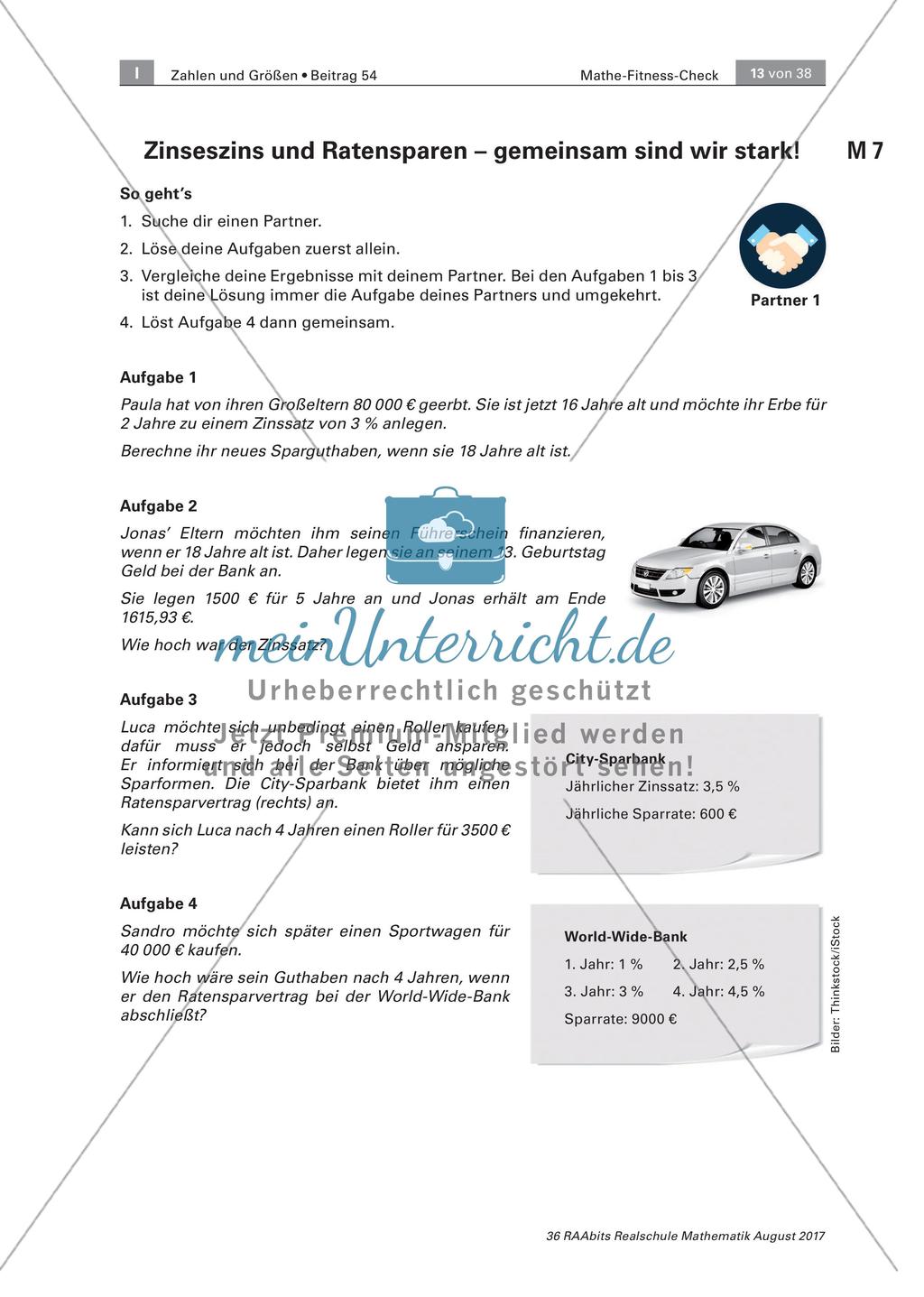 Sachrechnen, Daten und Zufall im Fitness-Check Preview 1