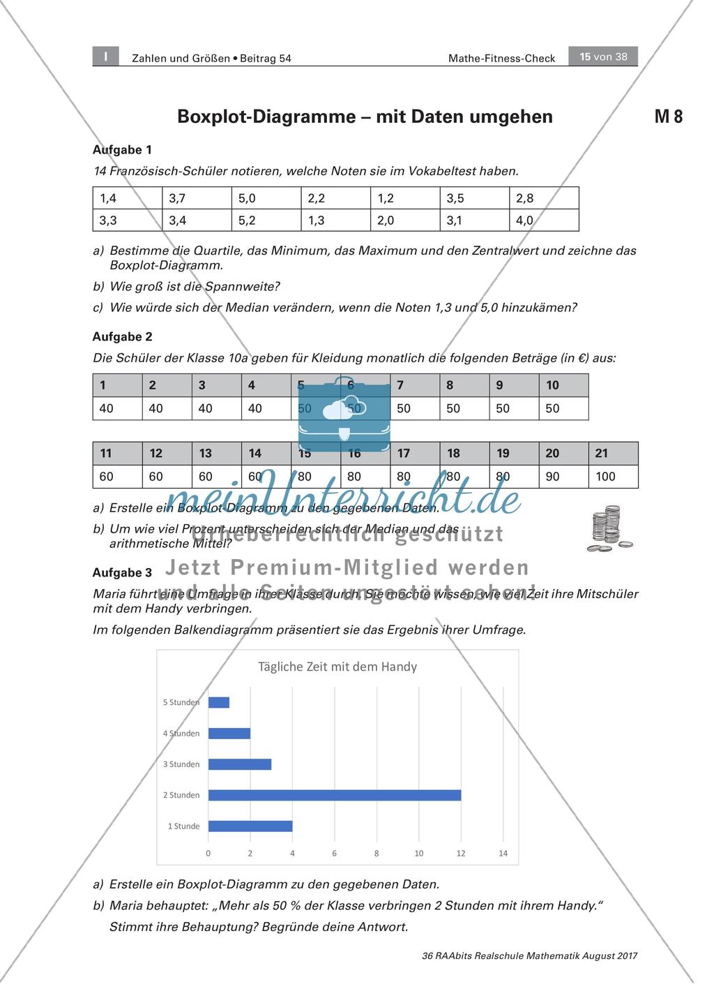 Sachrechnen, Daten und Zufall im Fitness-Check Preview 3