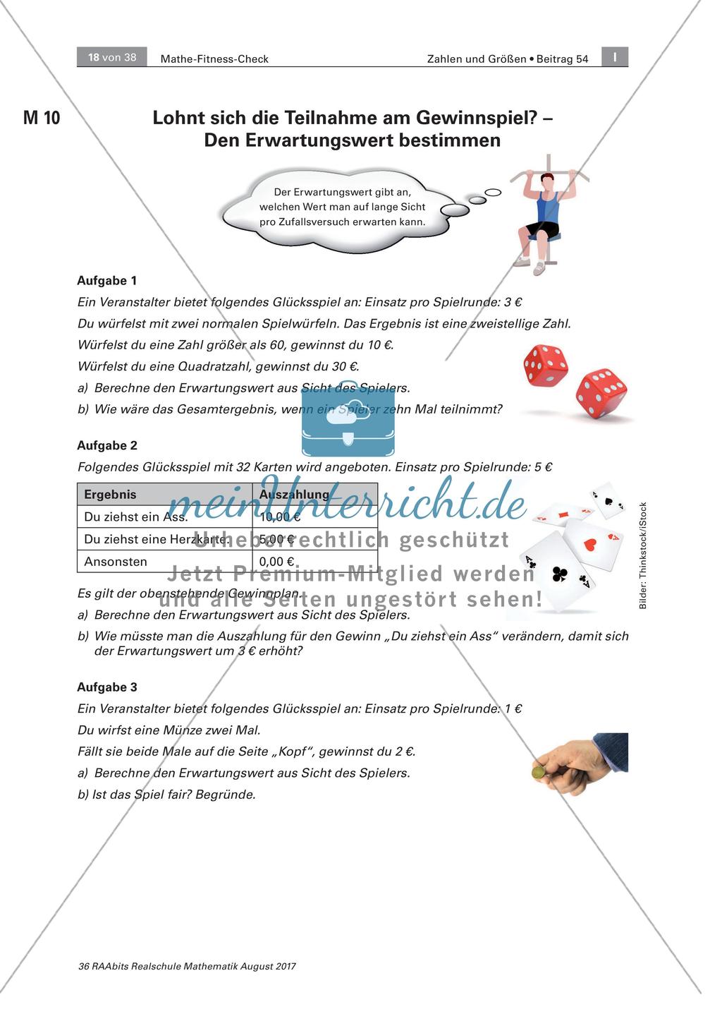 Sachrechnen, Daten und Zufall im Fitness-Check Preview 6