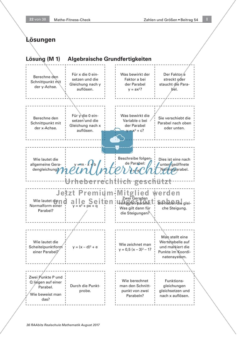 Lösungen zum Fitness-Check Preview 1