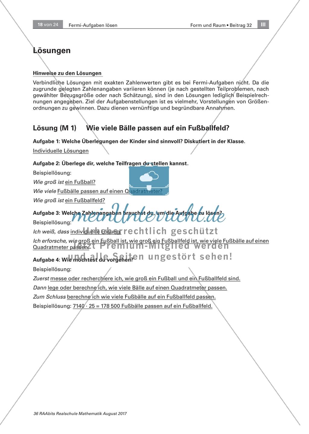 Fermiaufgaben: Lösungen und Tipps Preview 4