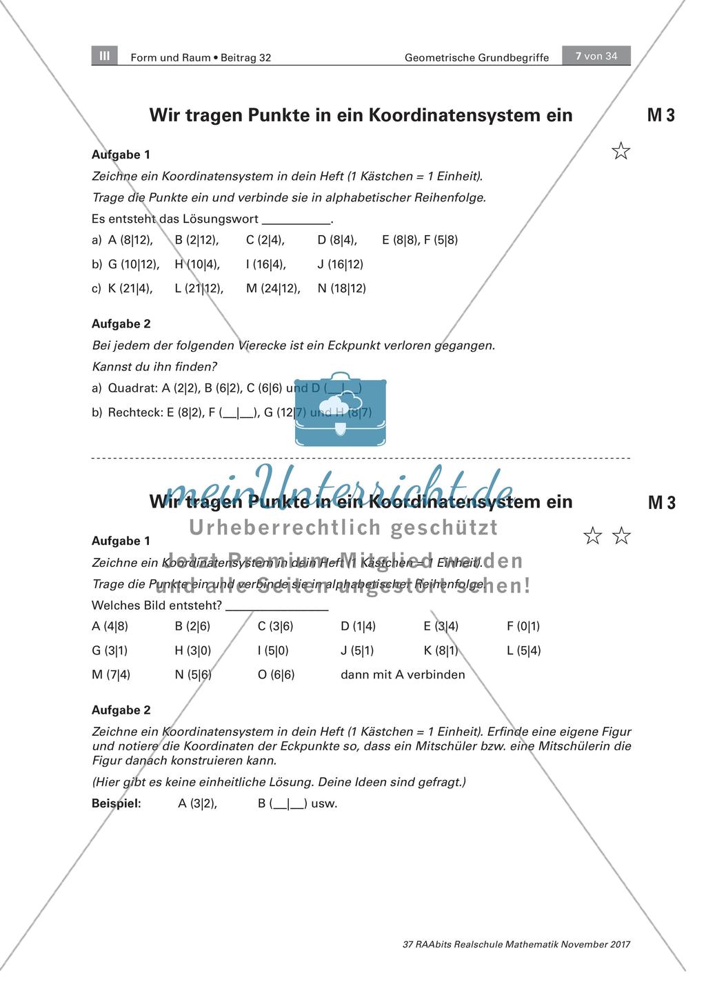 Grundbegriffe der Geometrie - eine Lerntheke Preview 1