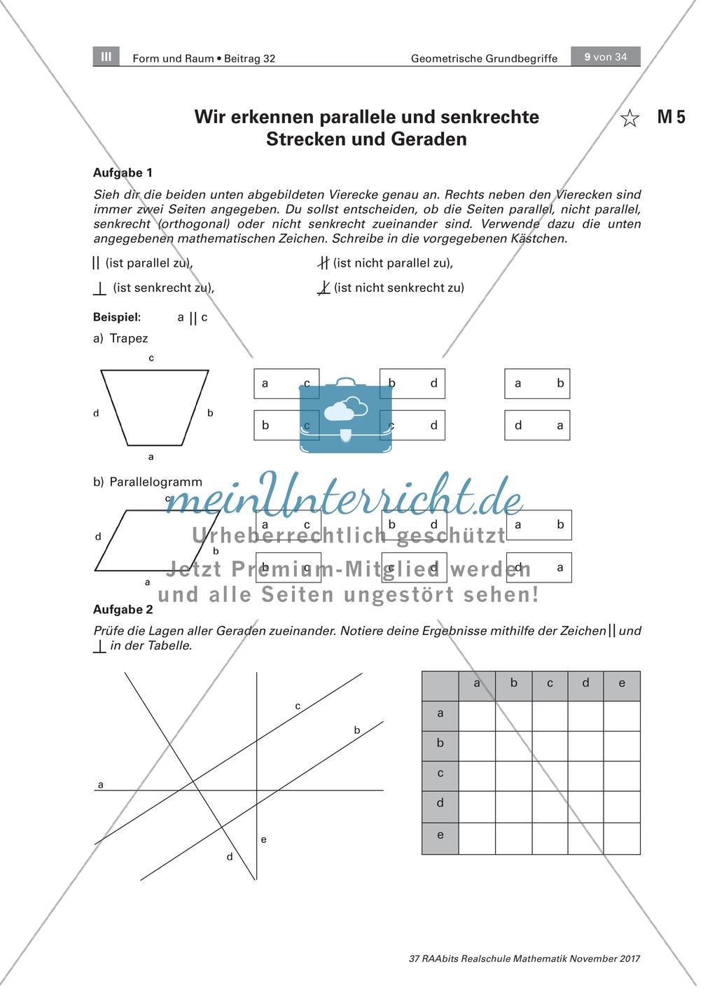 Grundbegriffe der Geometrie - eine Lerntheke Preview 3