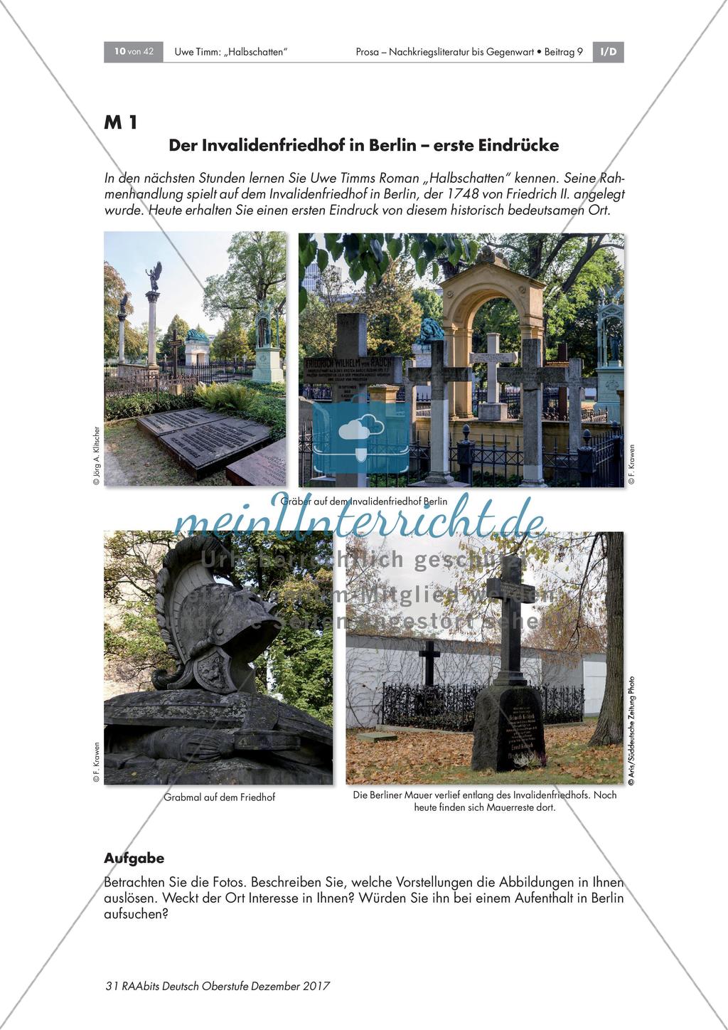 Der Invalidenfriedhof in Berlin- erste Eindrücke zum Roman