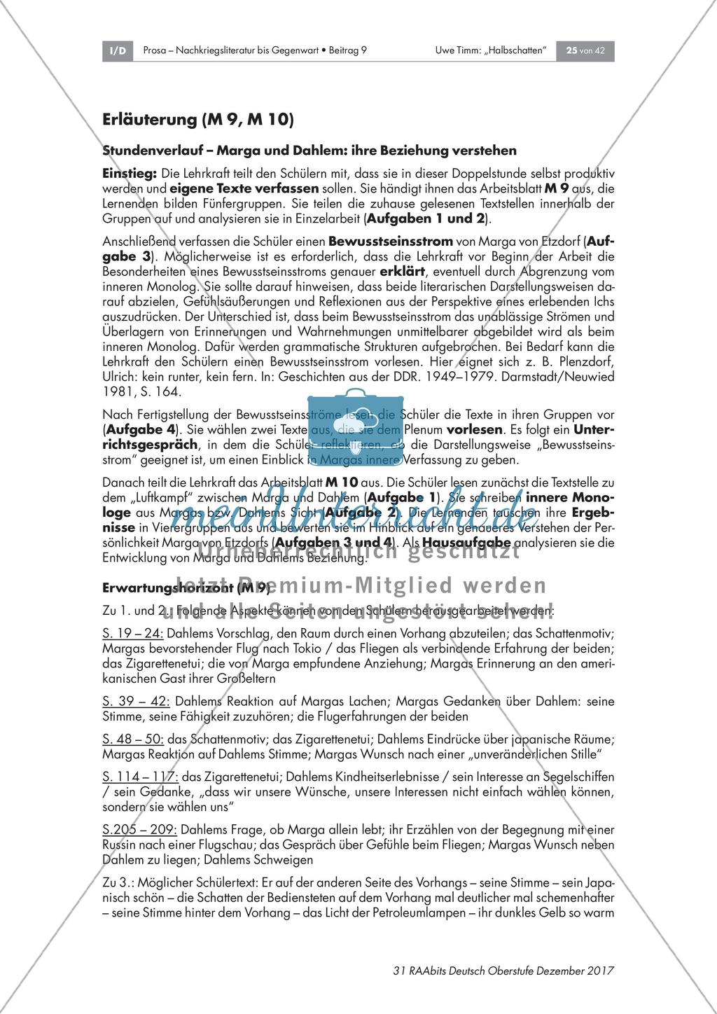 Marga und Dahlem - ihre erste Begegnung im Roman
