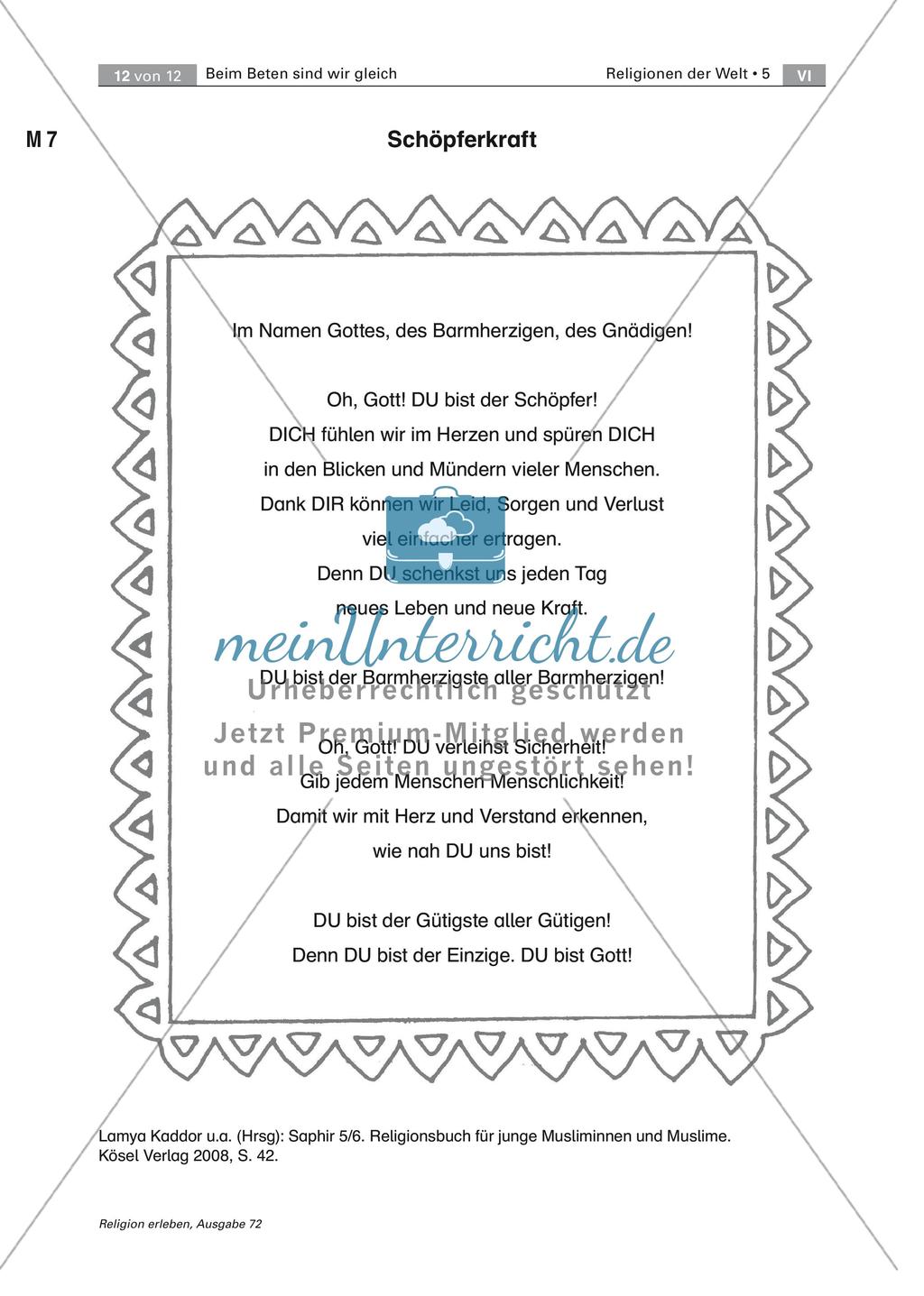 Das Gebet: interreligiöse Einheit Preview 12