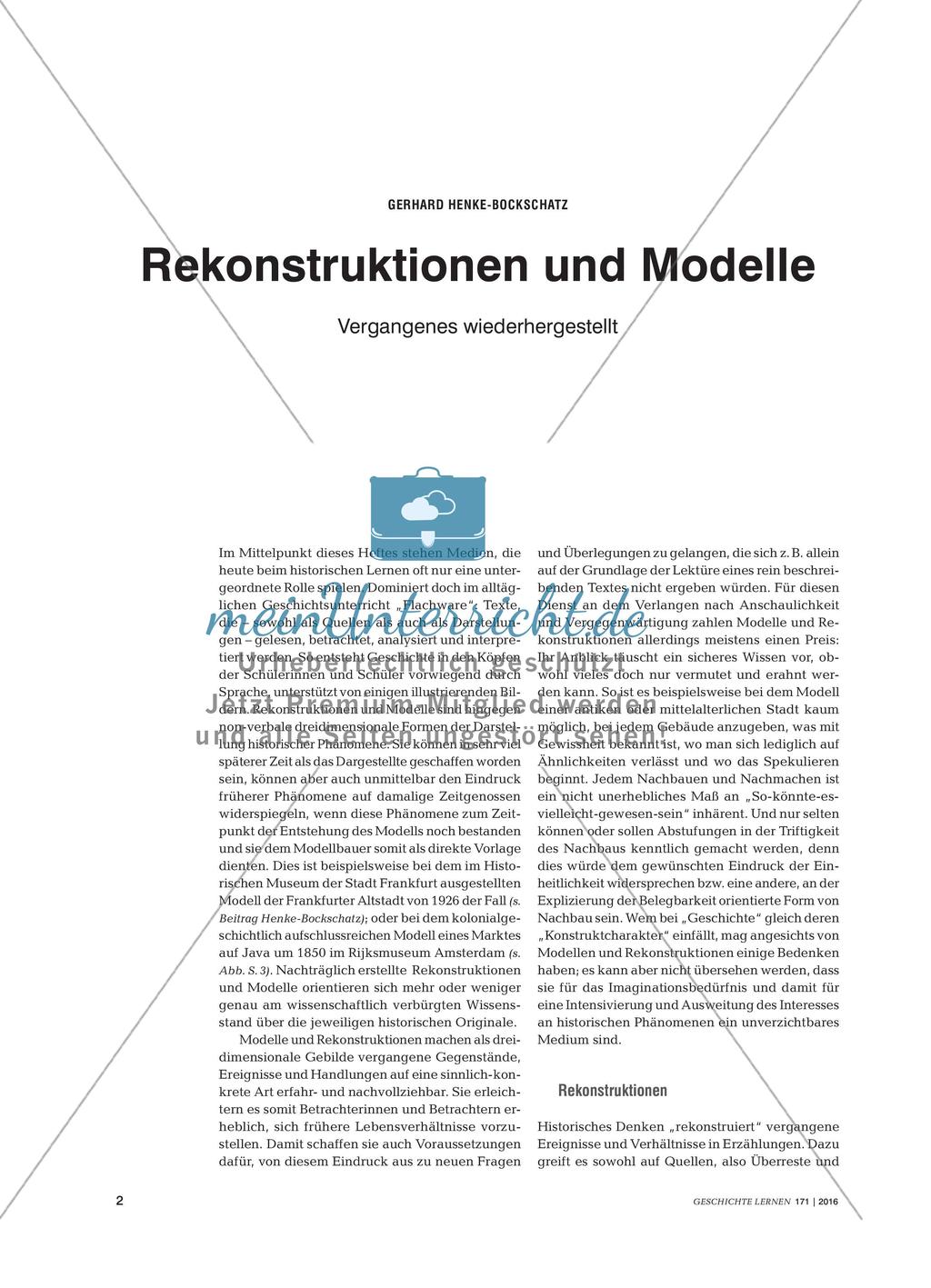 Rekonstruktionen und Modelle - Vergangenes wiederhergestellt Preview 1