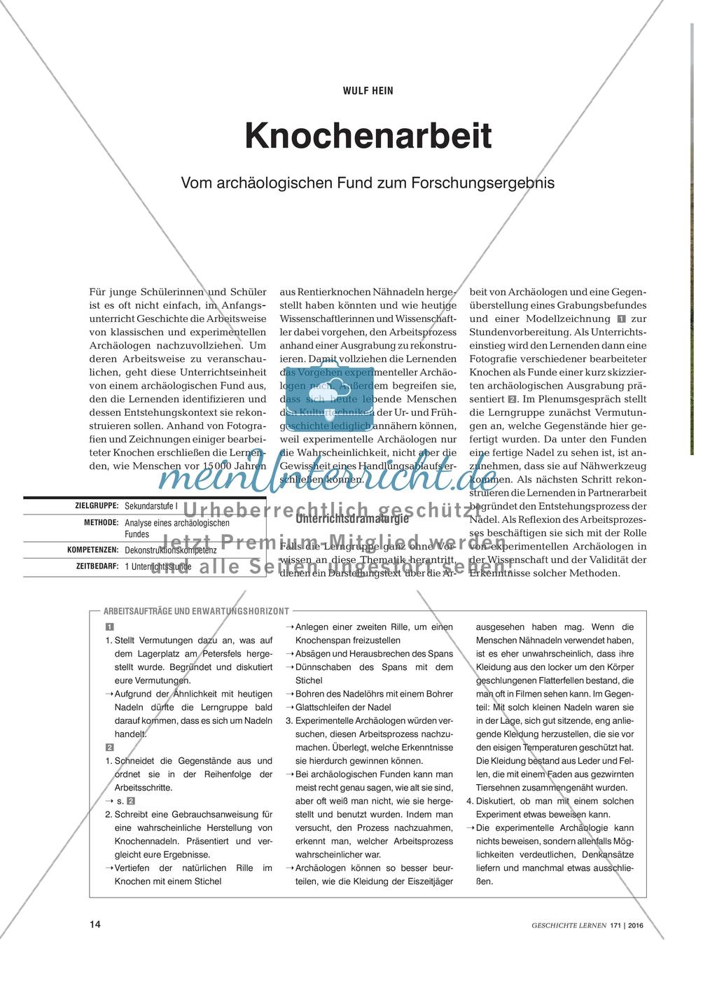 Knochenarbeit - Vom archäologischen Fund zum Forschungsergebnis Preview 1