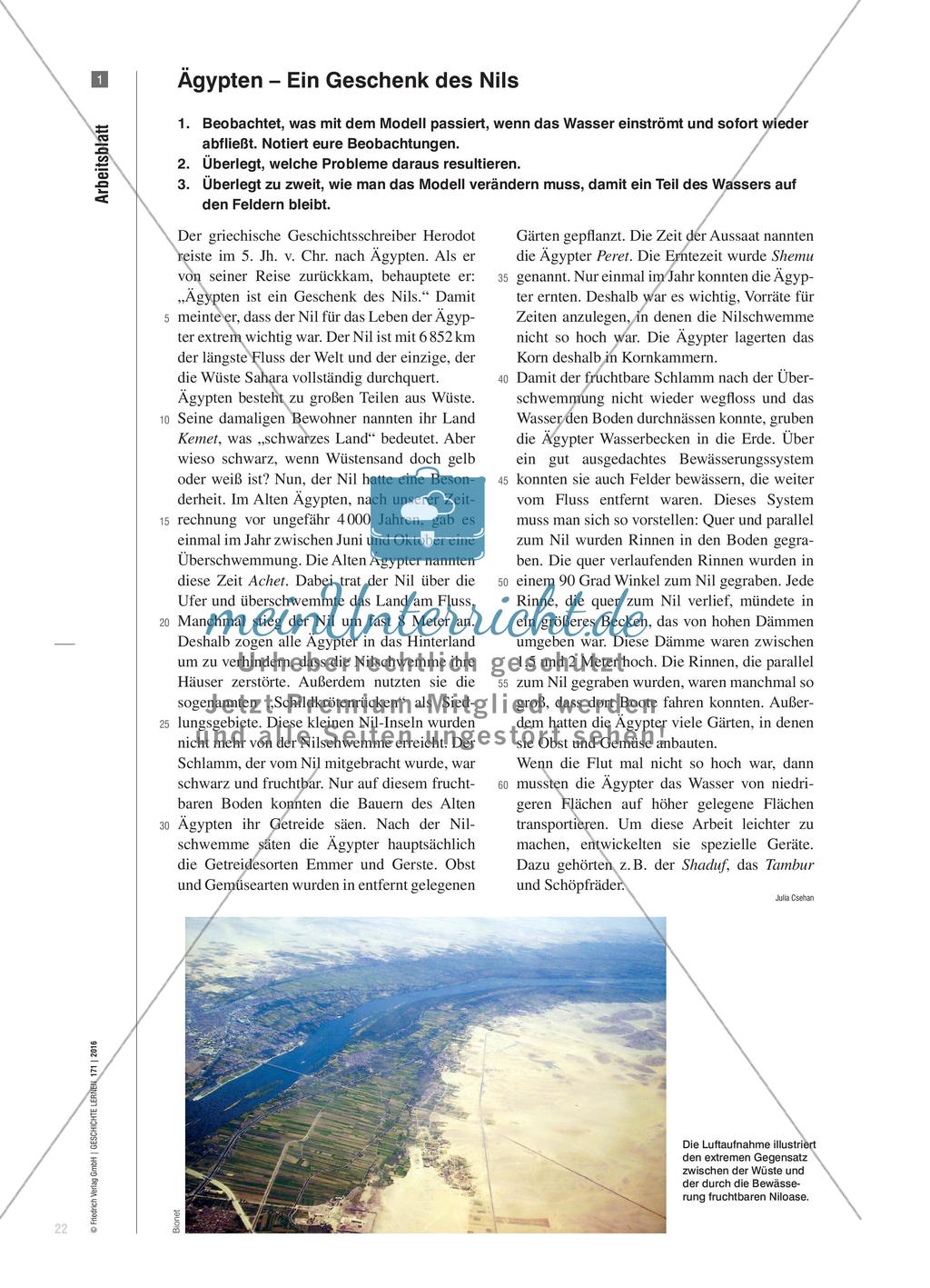 Gelobt seist du, Hapi! - Modell des Bewässerungssystems im Alten Ägypten Preview 5