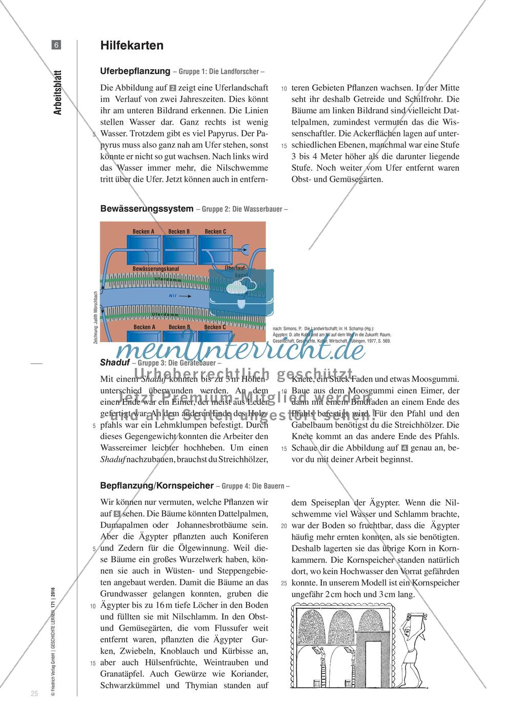 Gelobt seist du, Hapi! - Modell des Bewässerungssystems im Alten Ägypten Preview 8