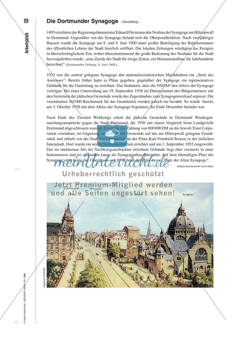 Virtuelle Rekonstruktionen zerstörter Synagogen - Hintergründe, Modellanalyse und -reflexion am Beispiel Dortmunds Preview 6