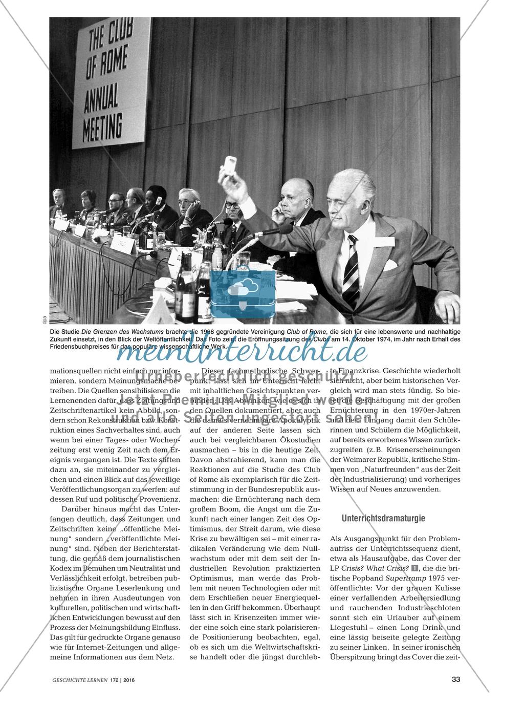 Zwischen Krisenverdrängung und Endzeitstimmung - Die Zukunftsstudie Die Grenzen des Wachstums von 1972 Preview 2
