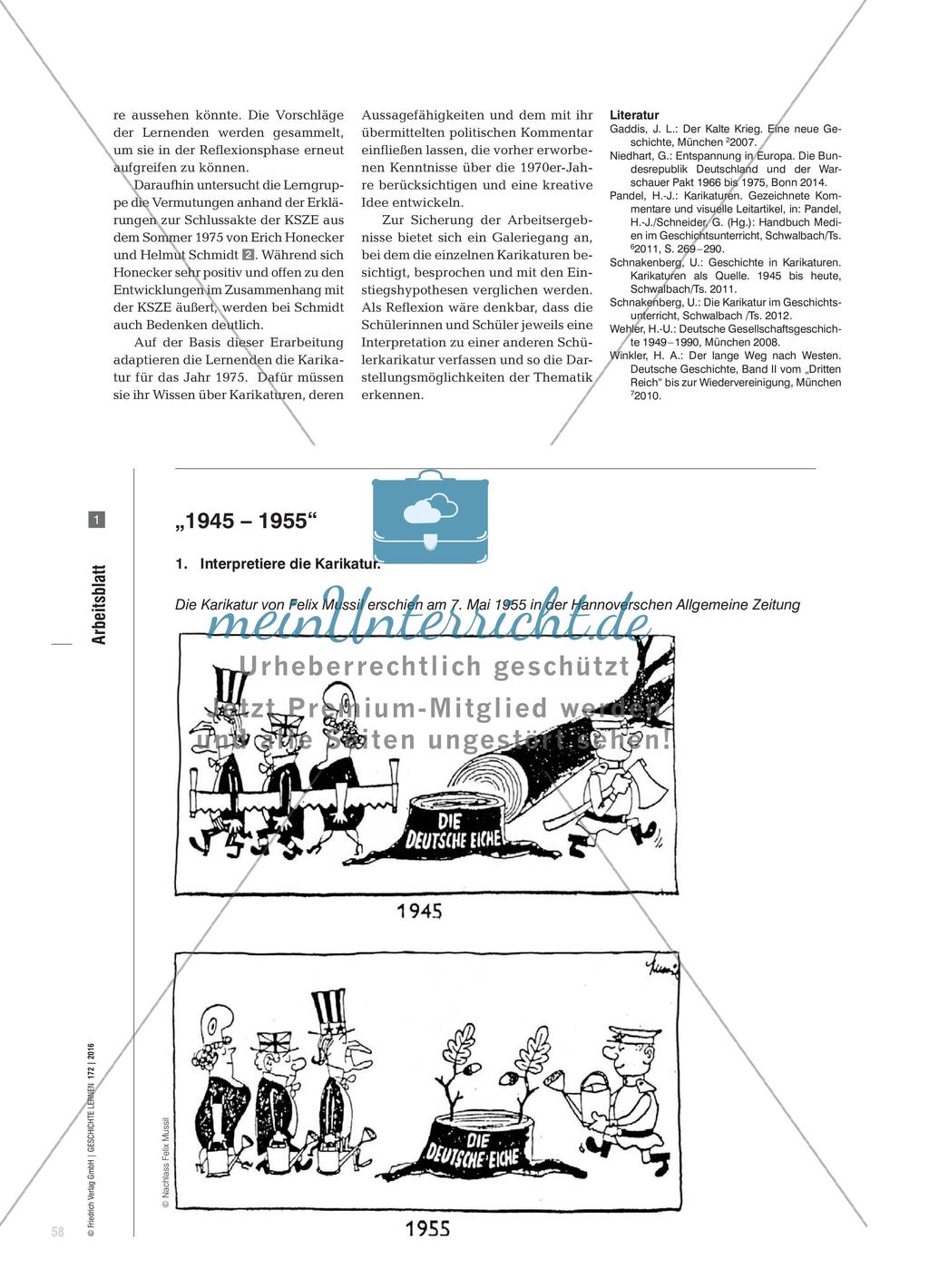 „1945 – 1955“ – 1975: Ein Jahrzehnt deutsch-deutscher Geschichte in Karikaturen Preview 3