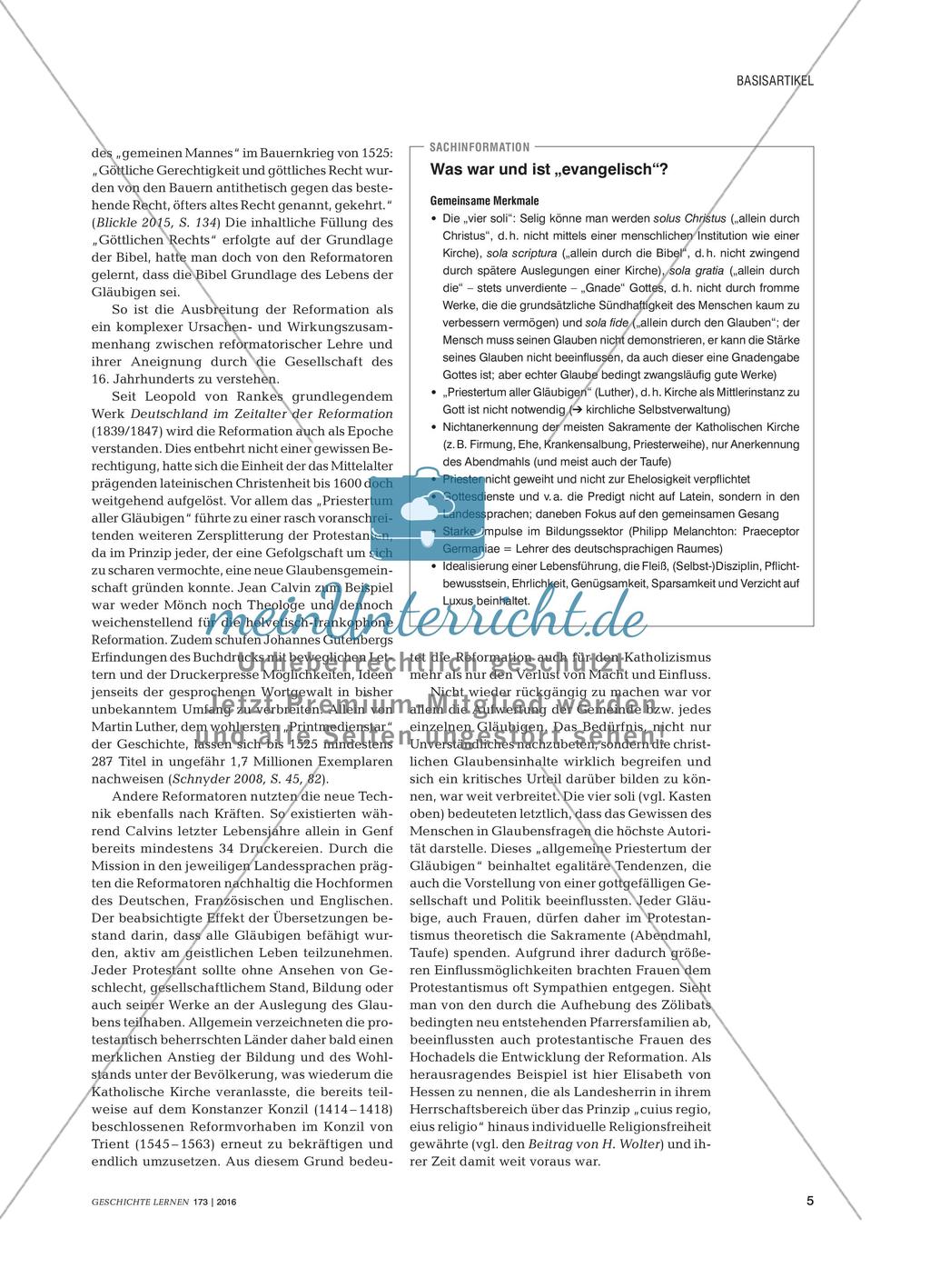 500 Jahre Reformation(en) - Religiöse Erneuerung, weltgeschichtliche Folgen und erinnerungspolitisches Großereignis Preview 4