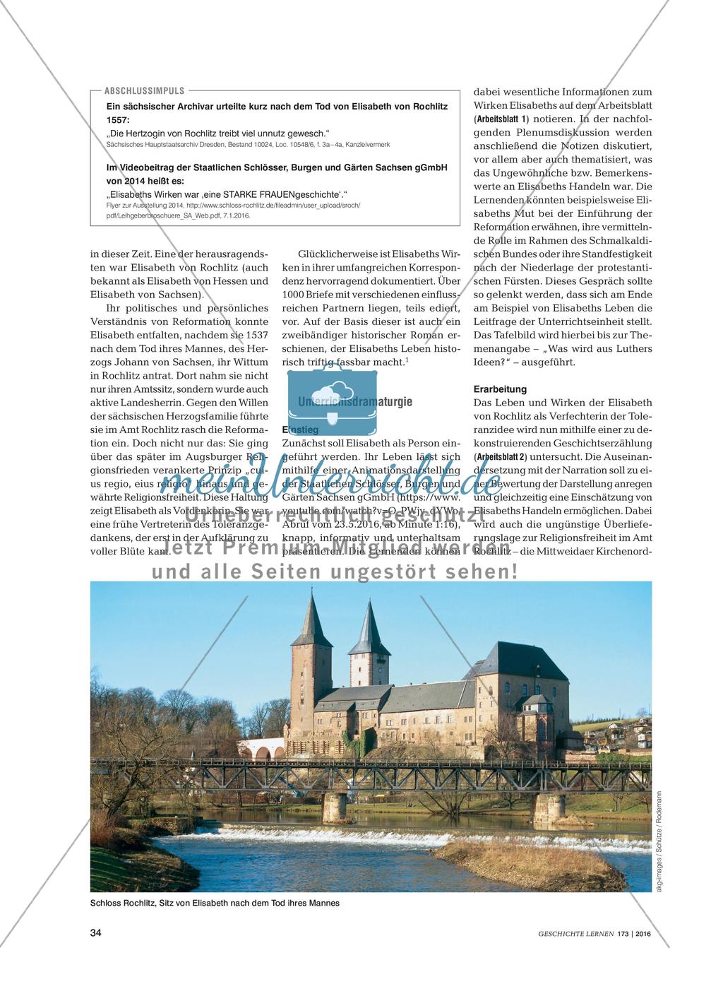 „Ich leg kein Blatt vors Maul“ - Elisabeth von Rochlitz, Landesherrin der Reformation und Verfechterin der Toleranzidee Preview 2